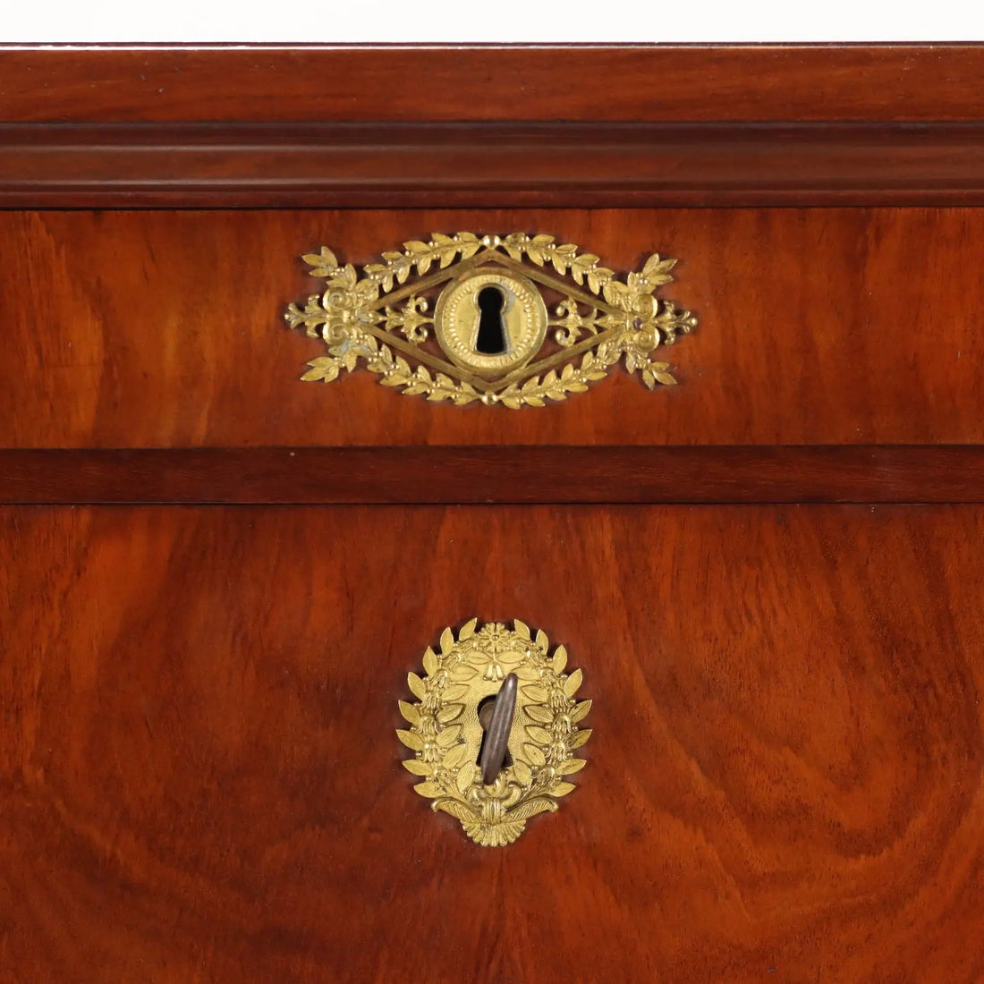 Lombard Empire Secrétaire - Gilded Bronze 19th Century