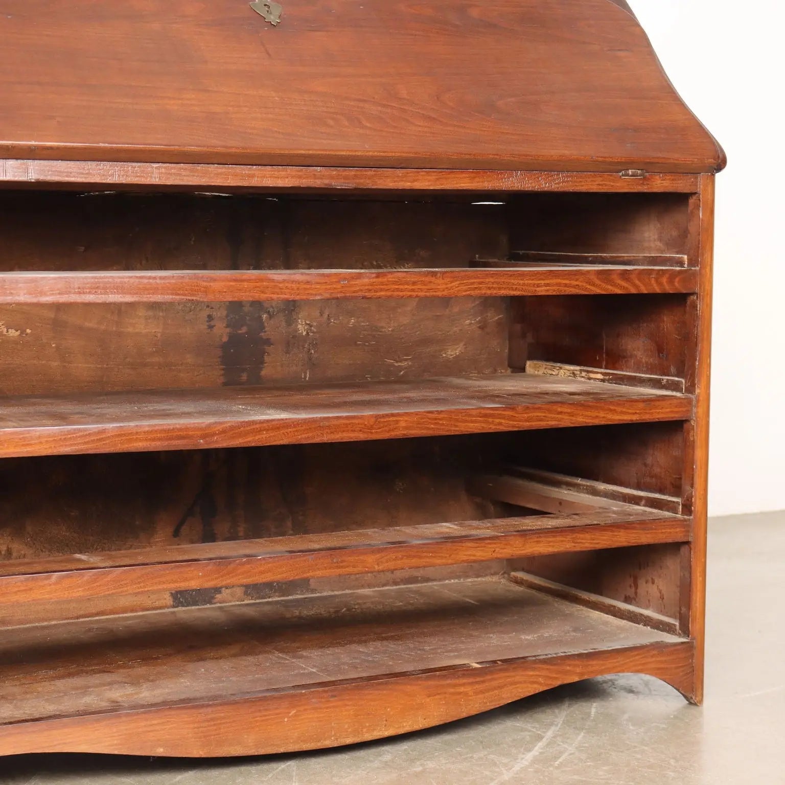 Antique Piedmontese Flap Cabinet Chestnut Poplar Italy XVIII Century - Piedmont, Late XVIII Century | Antiques | Drop-Leaf Secretaire & Secretaire