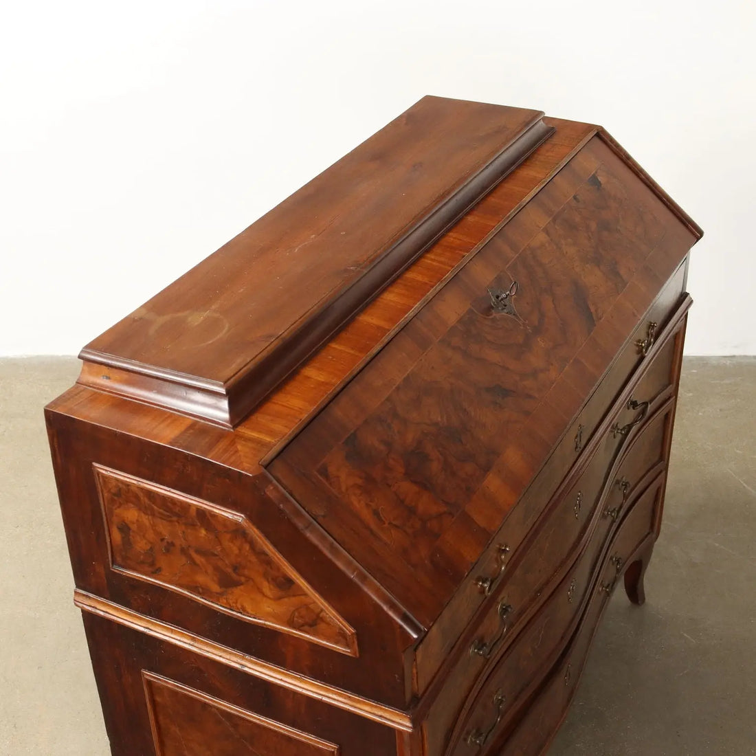 Antique Baroque Cabinet Walnut 4 Drawers Italy XVIII Century - Italy, Mid XVIII Century | Antiques | Drop-Leaf Secretaire & Secretaire