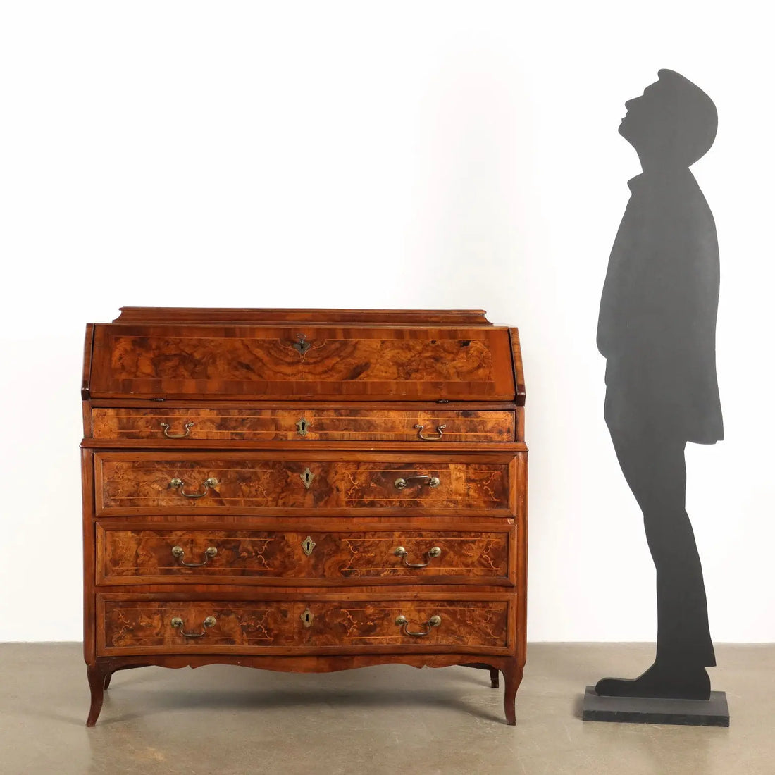 Antique Baroque Cabinet Walnut 4 Drawers Italy XVIII Century - Italy, Mid XVIII Century | Antiques | Drop-Leaf Secretaire & Secretaire