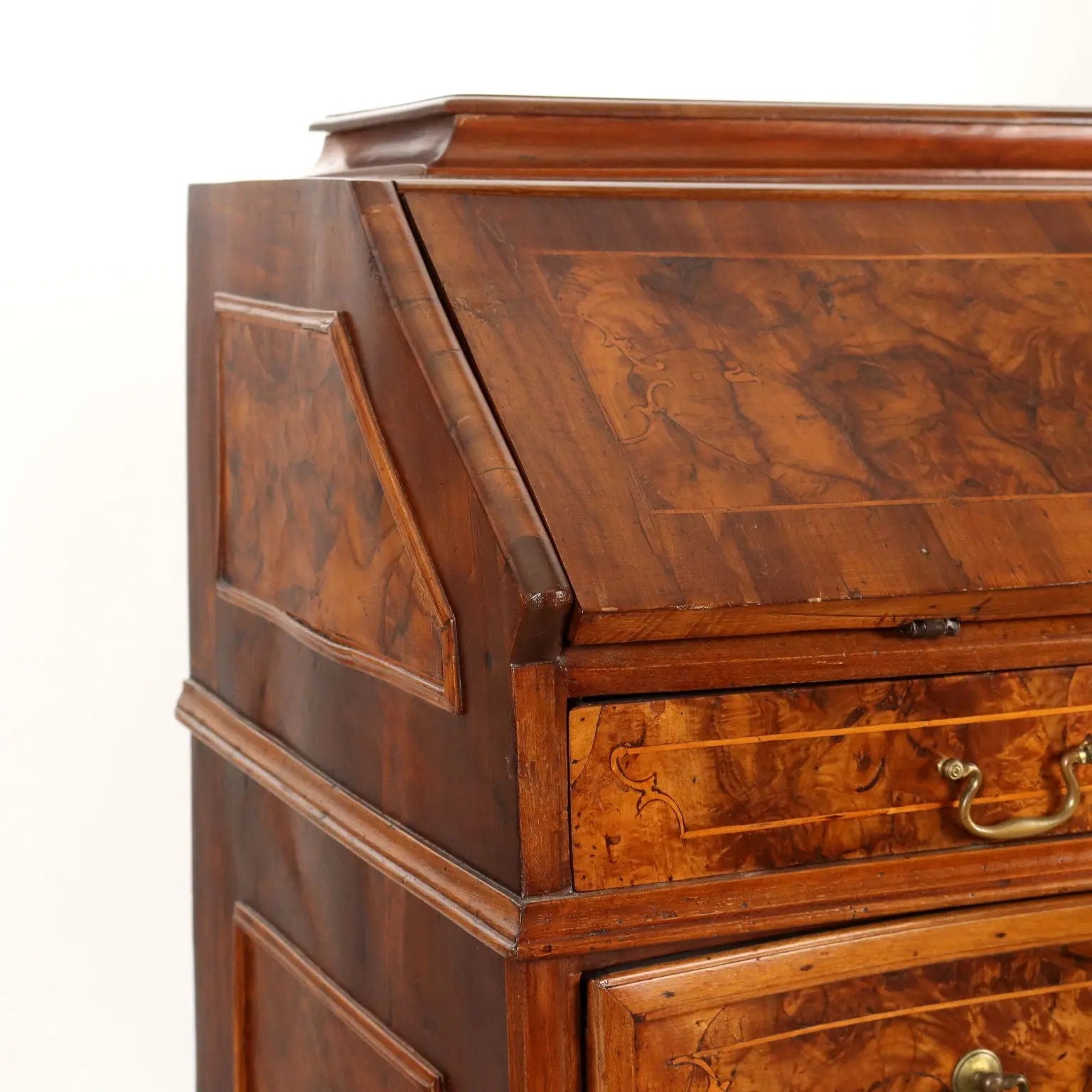 Antique Baroque Cabinet Walnut 4 Drawers Italy XVIII Century - Italy, Mid XVIII Century | Antiques | Drop-Leaf Secretaire & Secretaire