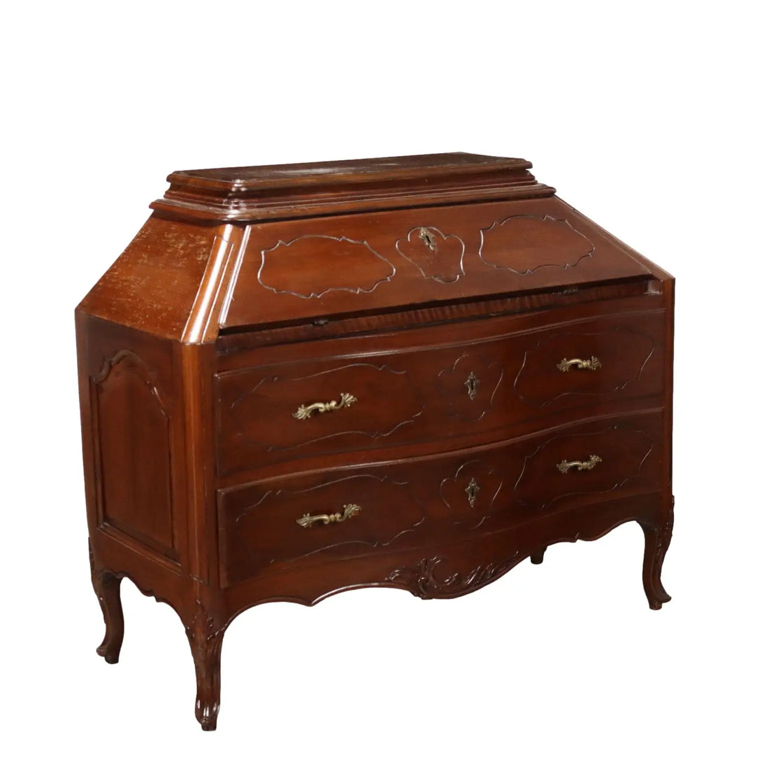 Baroque Walnut Bureau, 18th Century