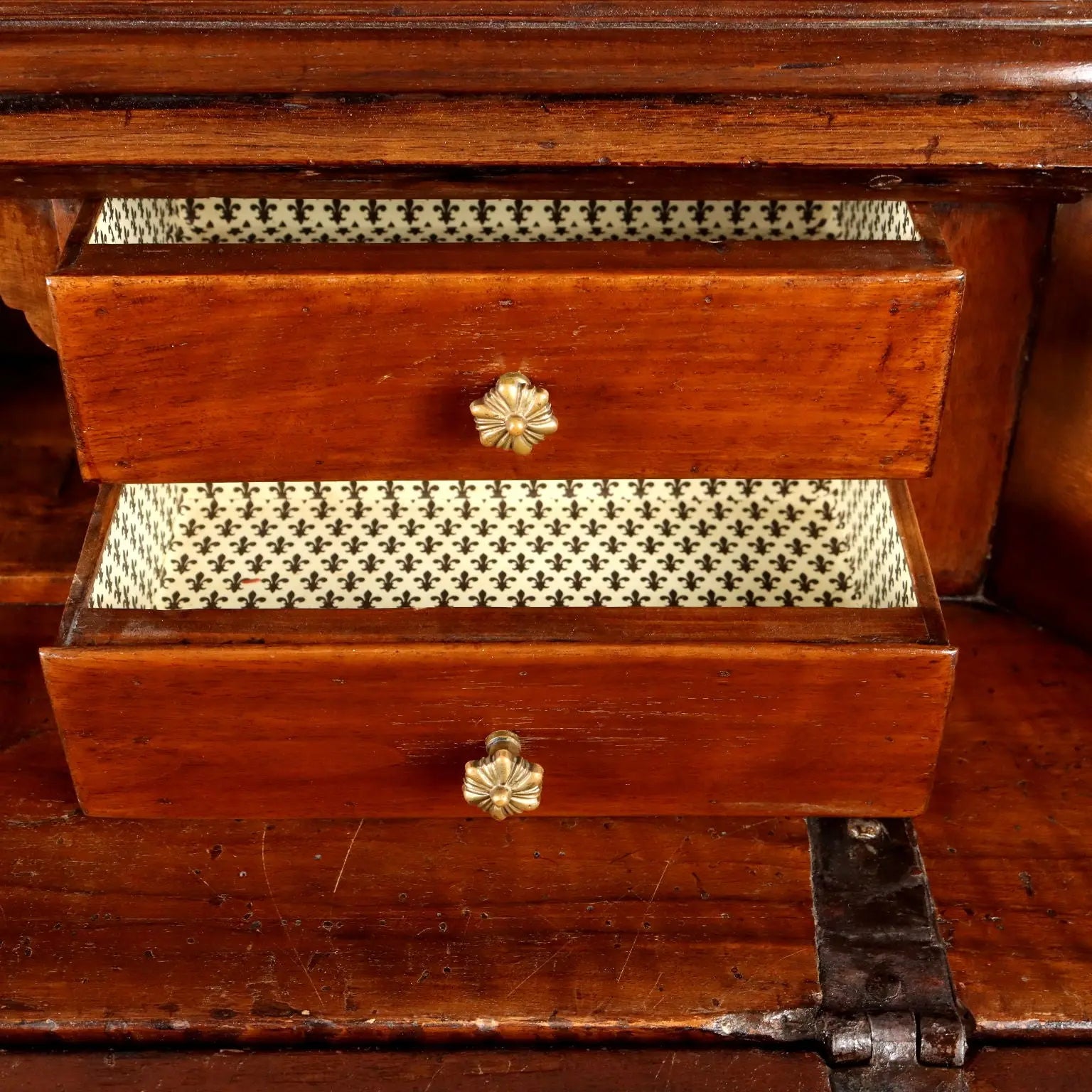 Baroque Walnut Bureau, 18th Century