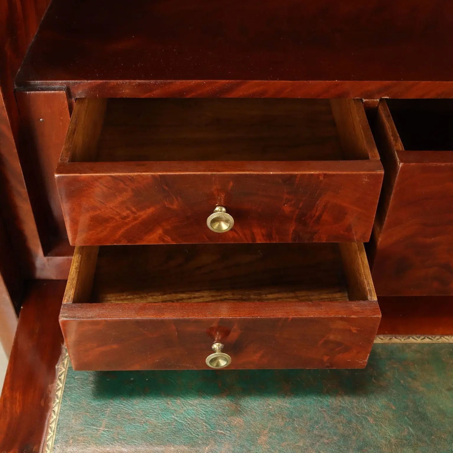 Charles X Secretaire in Mahogany and Black Marble