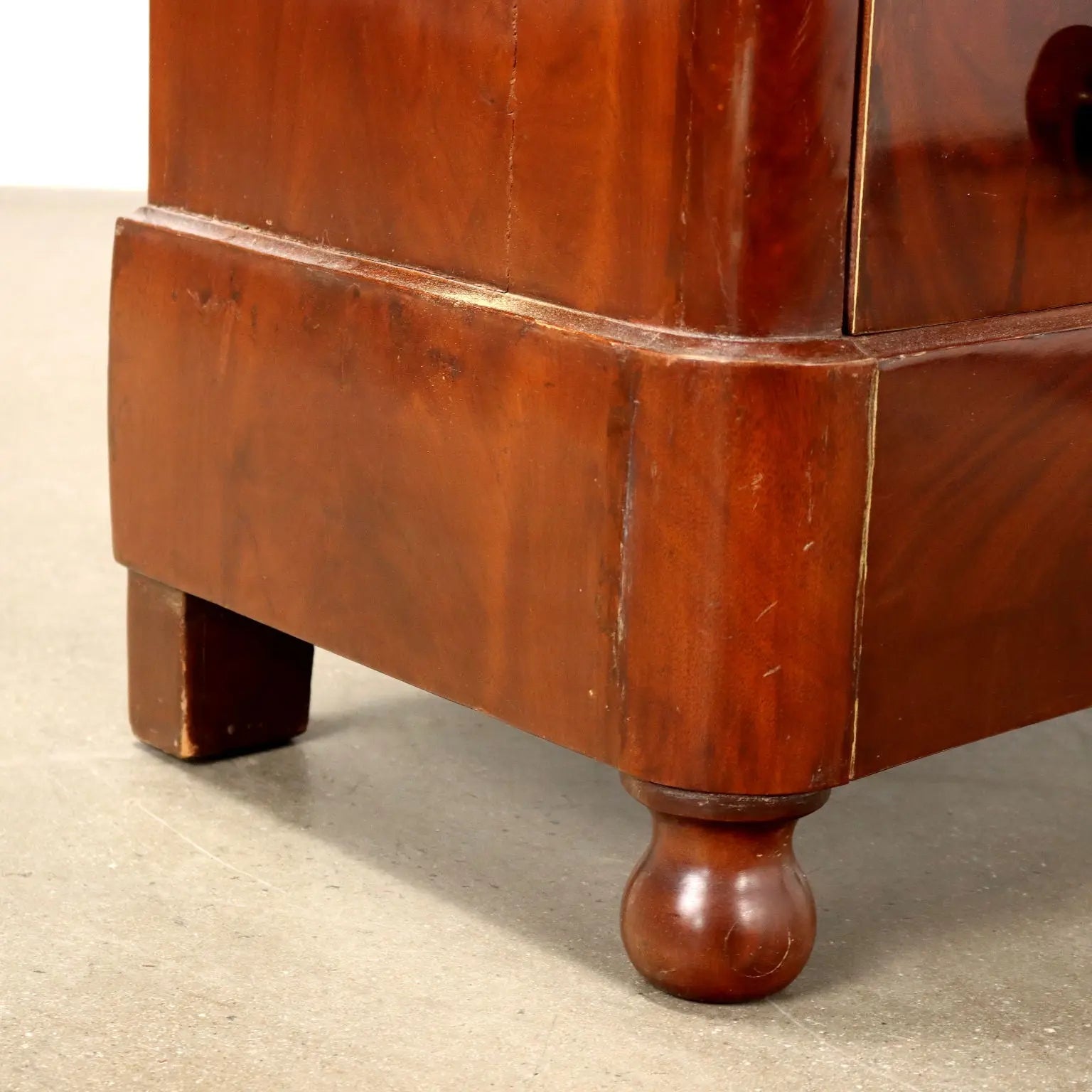 Charles X Secretaire in Mahogany and Black Marble