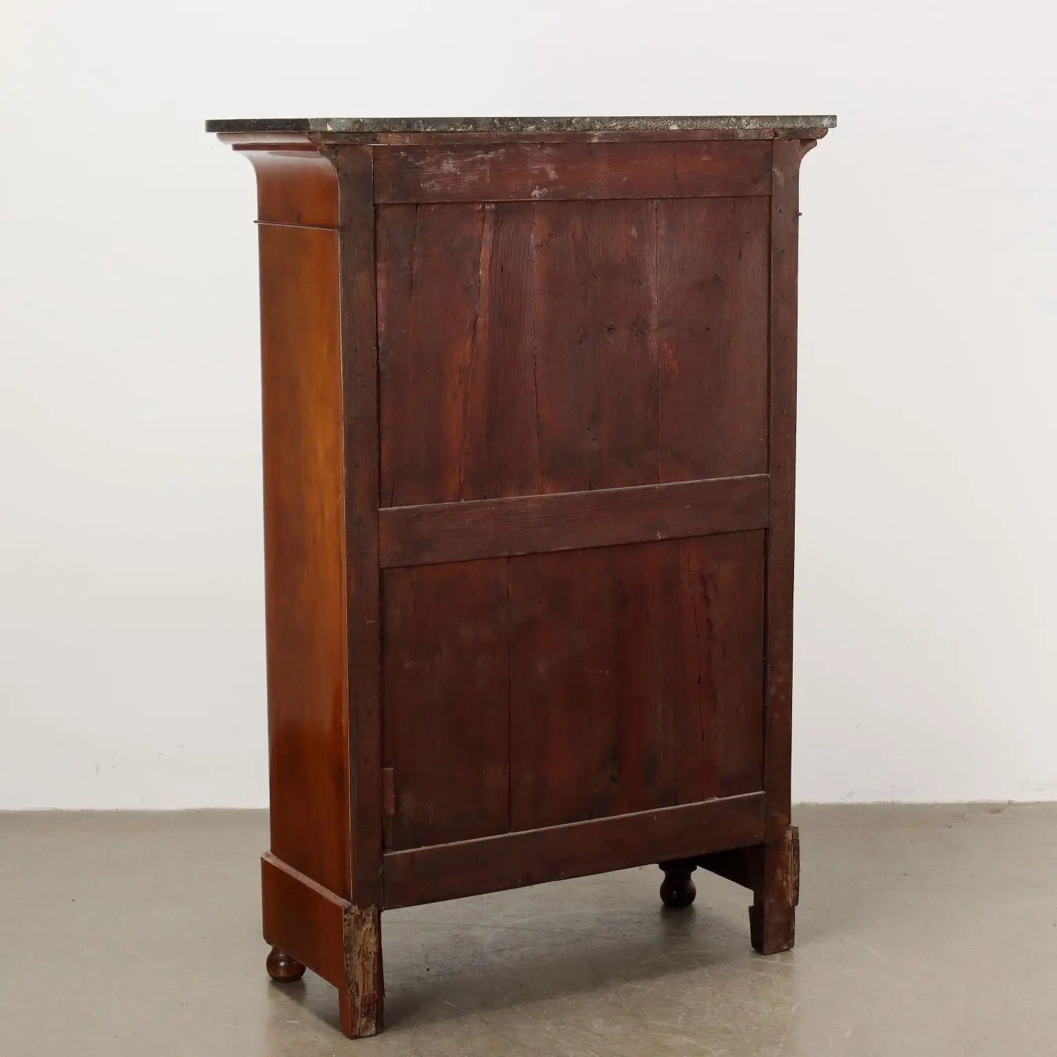 Charles X Secretaire in Mahogany and Black Marble