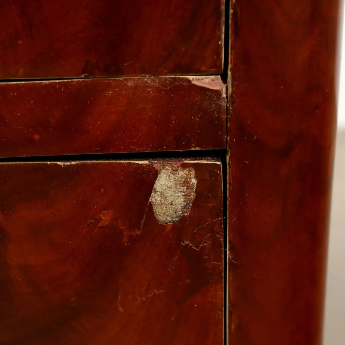 Charles X Secretaire in Mahogany and Black Marble