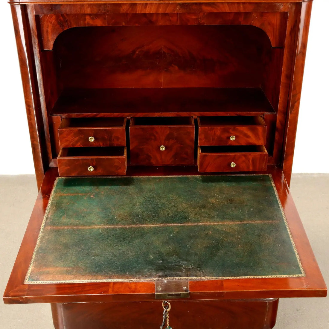 Charles X Secretaire in Mahogany and Black Marble