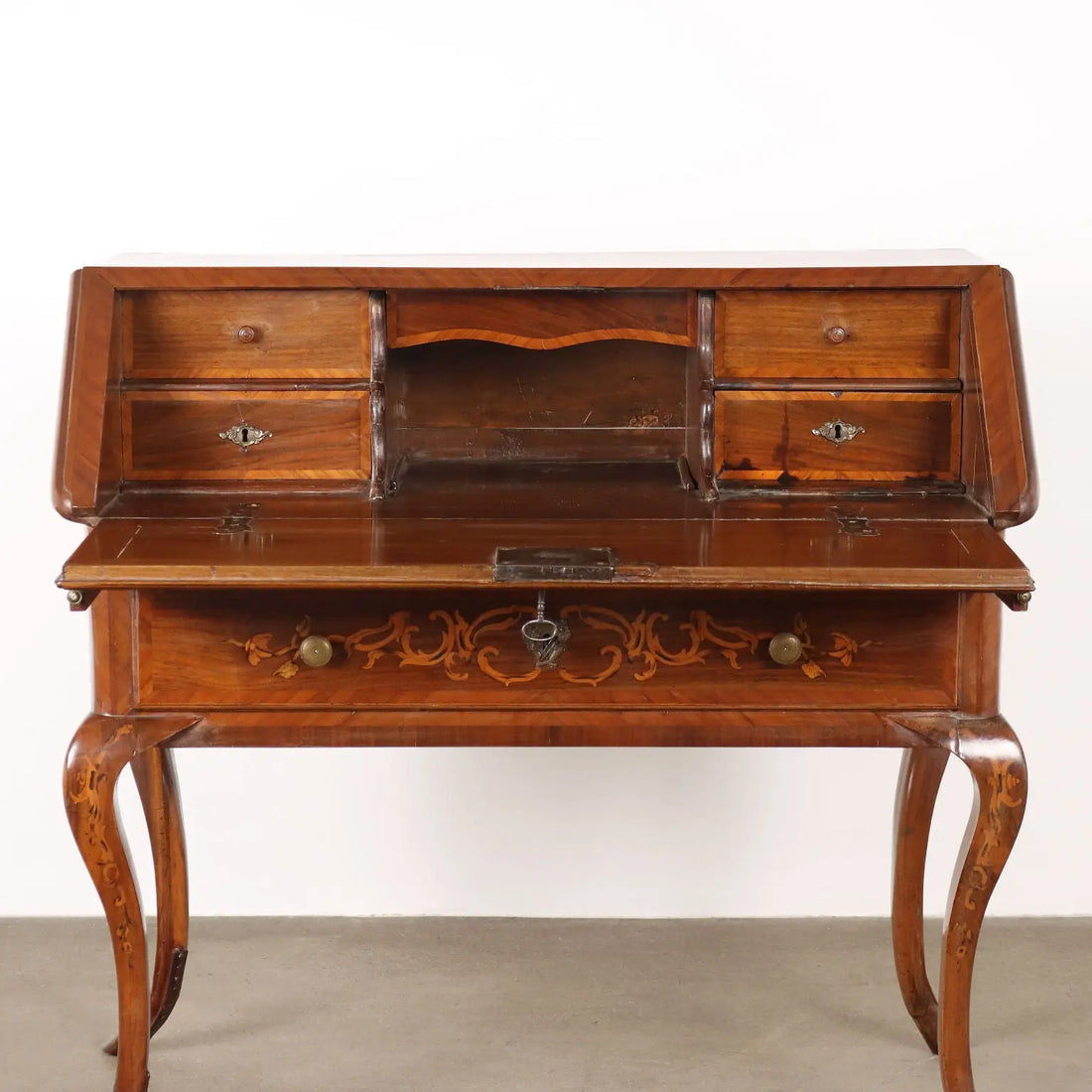 Piedmontese Drop-Front Desk in Walnut 18th Century