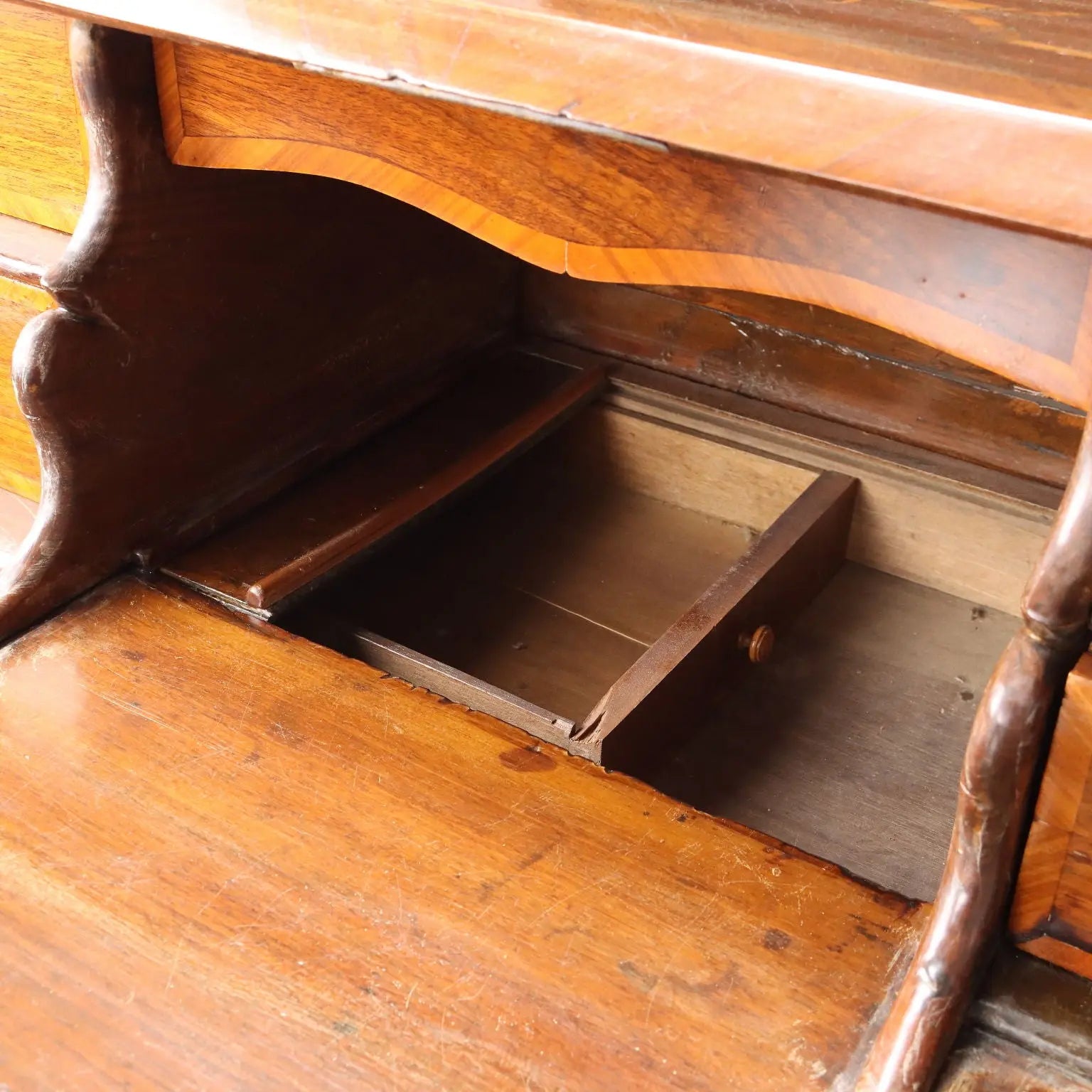 Piedmontese Drop-Front Desk in Walnut 18th Century