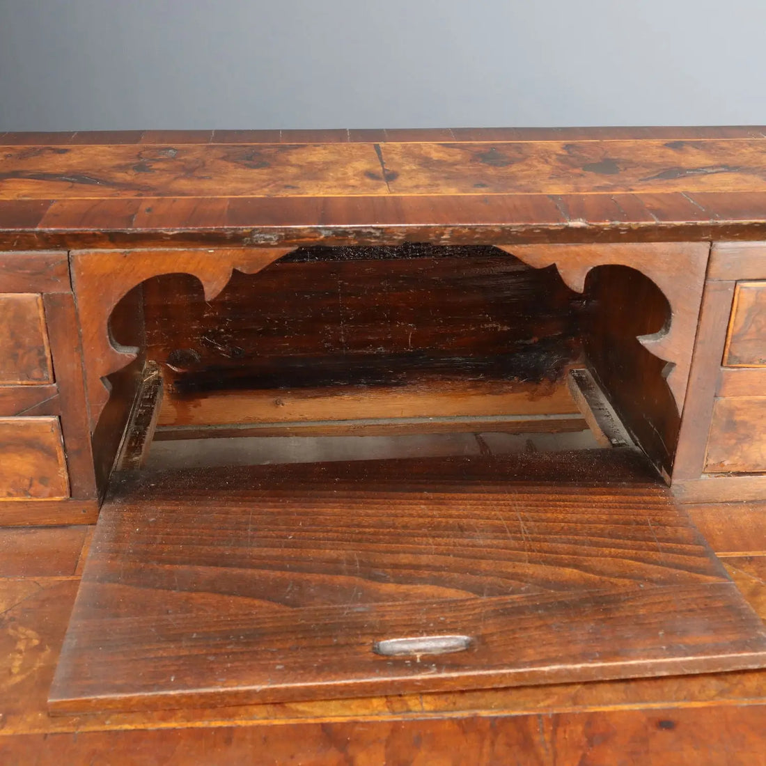 Antique Baroque Flap Cabinet Walnut Poplar XVIII Century - Italy, Mid XVIII Century | Antiques | Drop-Leaf Secretaire & Secretaire