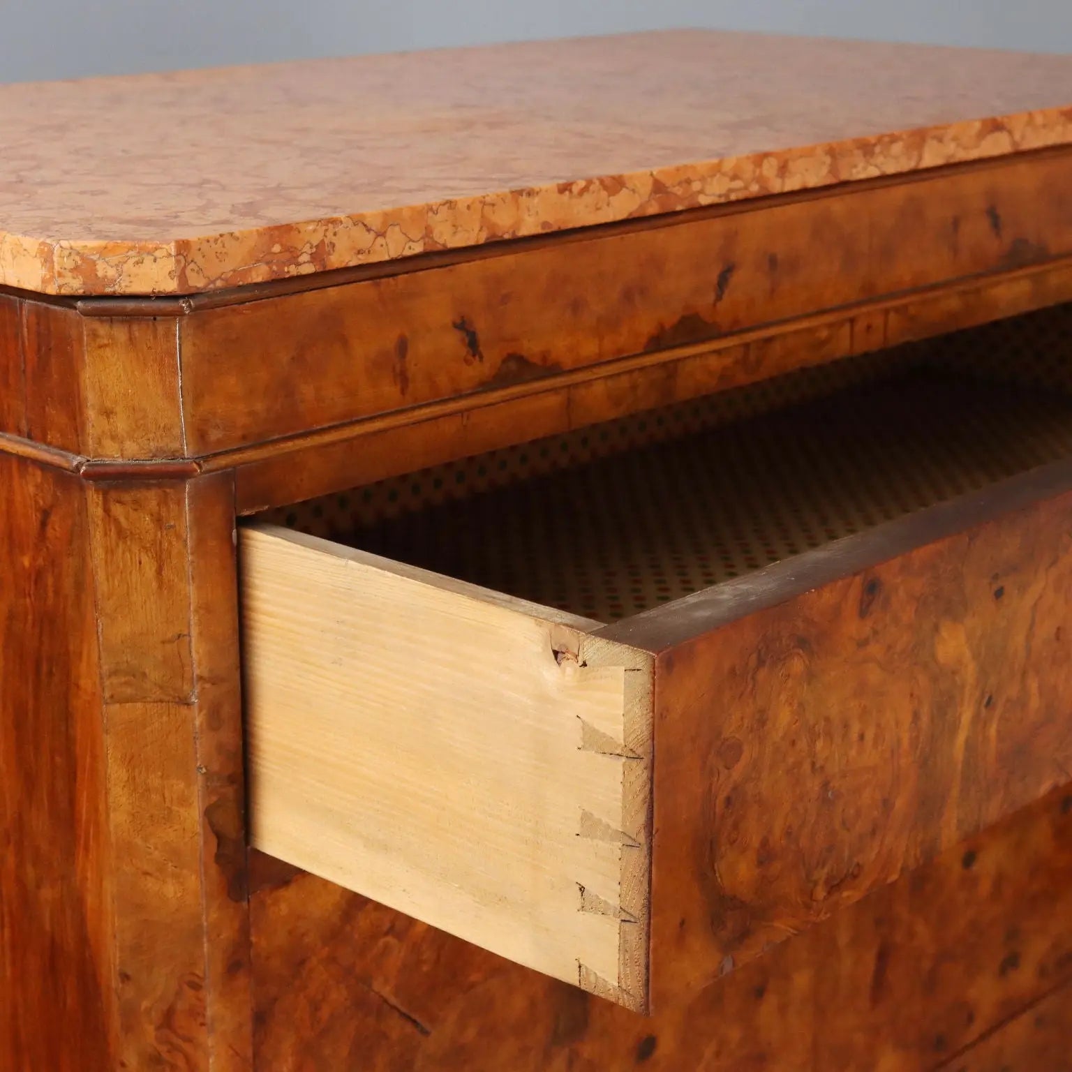 Antique Biedermeier Secretaire Feather Walnut Burl Austria XIX Century - Austria, Mid XIX Century | Antiques | Drop-Leaf Secretaire & Secretaire