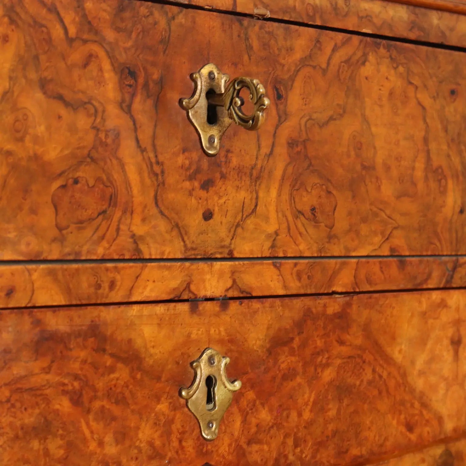Antique Biedermeier Secretaire Feather Walnut Burl Austria XIX Century - Austria, Mid XIX Century | Antiques | Drop-Leaf Secretaire & Secretaire