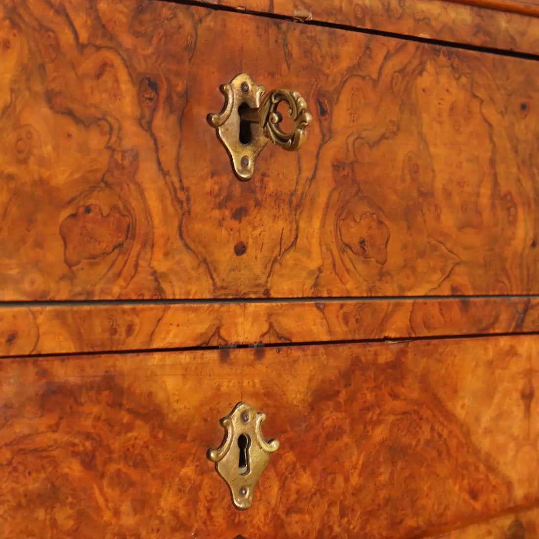 Antique Biedermeier Secretaire Feather Walnut Burl Austria XIX Century - Austria, Mid XIX Century | Antiques | Drop-Leaf Secretaire & Secretaire