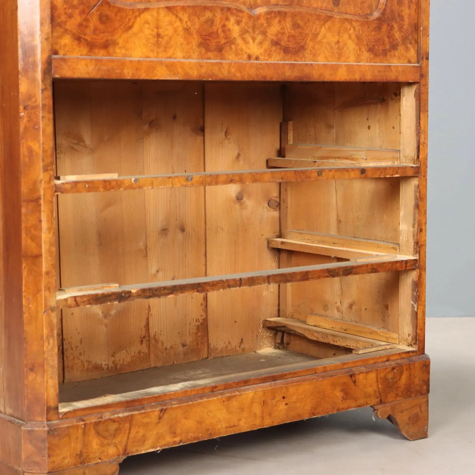 Antique Biedermeier Secretaire Feather Walnut Burl Austria XIX Century - Austria, Mid XIX Century | Antiques | Drop-Leaf Secretaire & Secretaire
