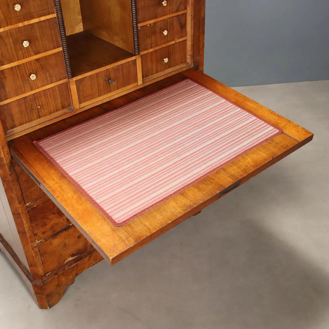 Antique Biedermeier Secretaire Feather Walnut Burl Austria XIX Century - Austria, Mid XIX Century | Antiques | Drop-Leaf Secretaire & Secretaire