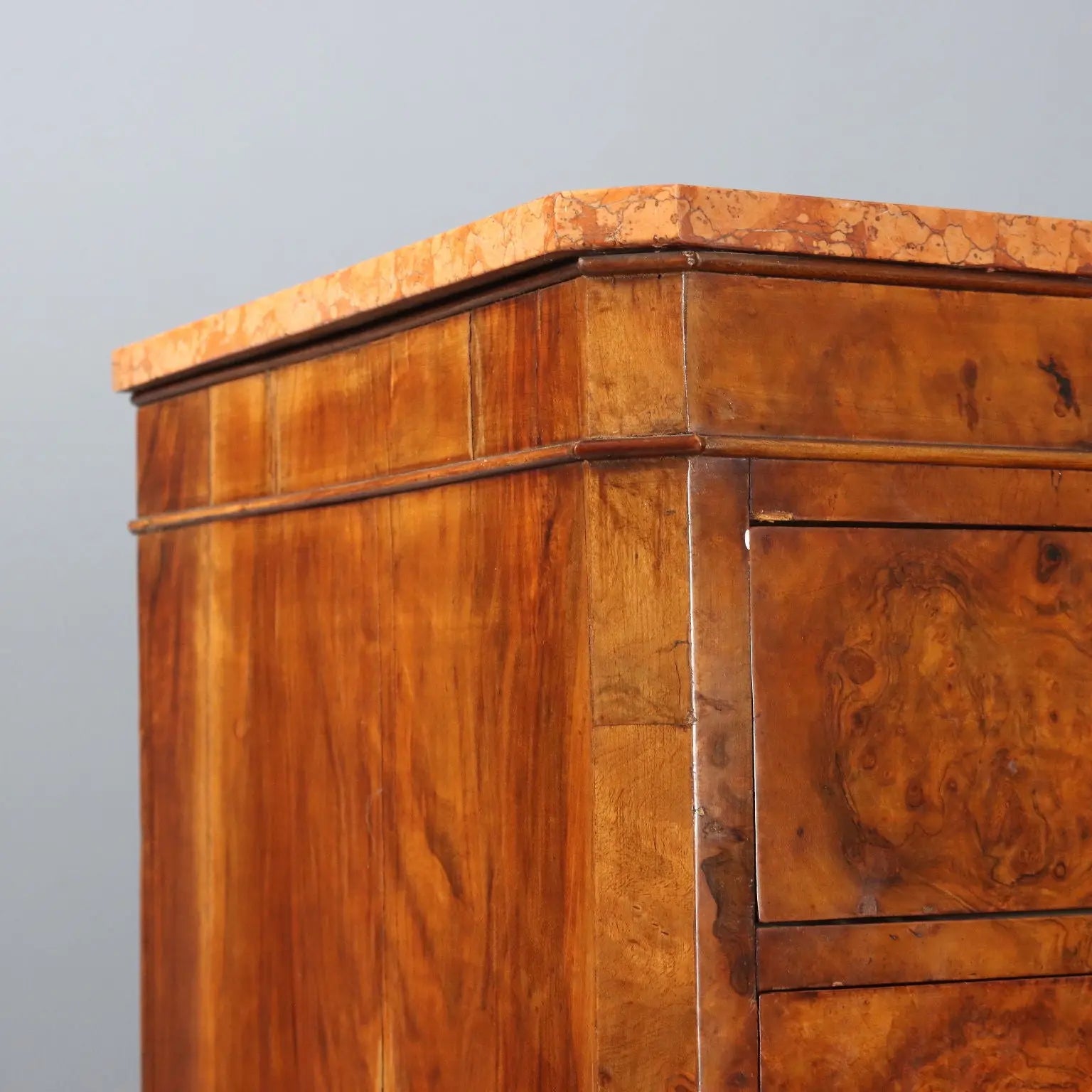 Antique Biedermeier Secretaire Feather Walnut Burl Austria XIX Century - Austria, Mid XIX Century | Antiques | Drop-Leaf Secretaire & Secretaire