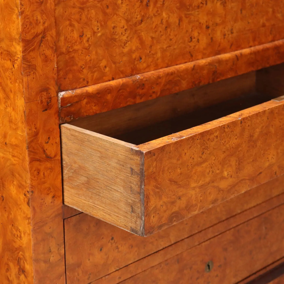 Antique Secretaire Elm Burl Marble Drawers France XIX Century - Northern France, Second Half XIX Century | Antiques | Drop-Leaf Secretaire & Secretaire