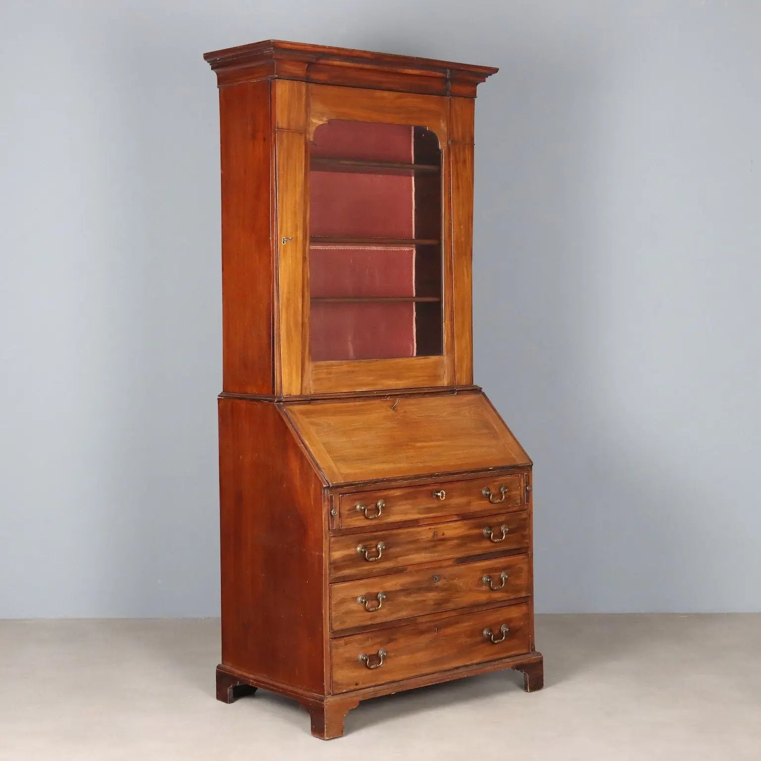 Mahogany Bureau Bookcase - 19th Century