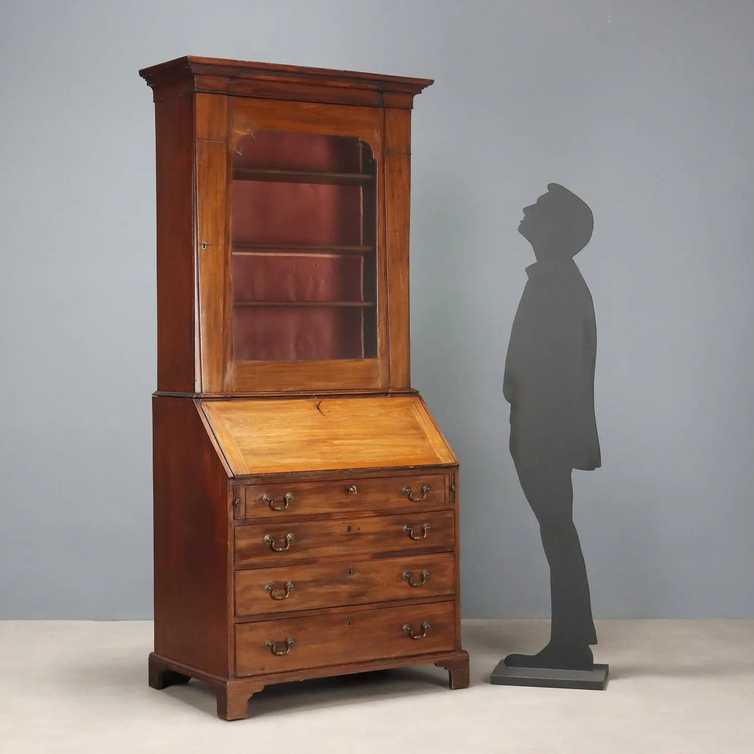 Mahogany Bureau Bookcase - 19th Century