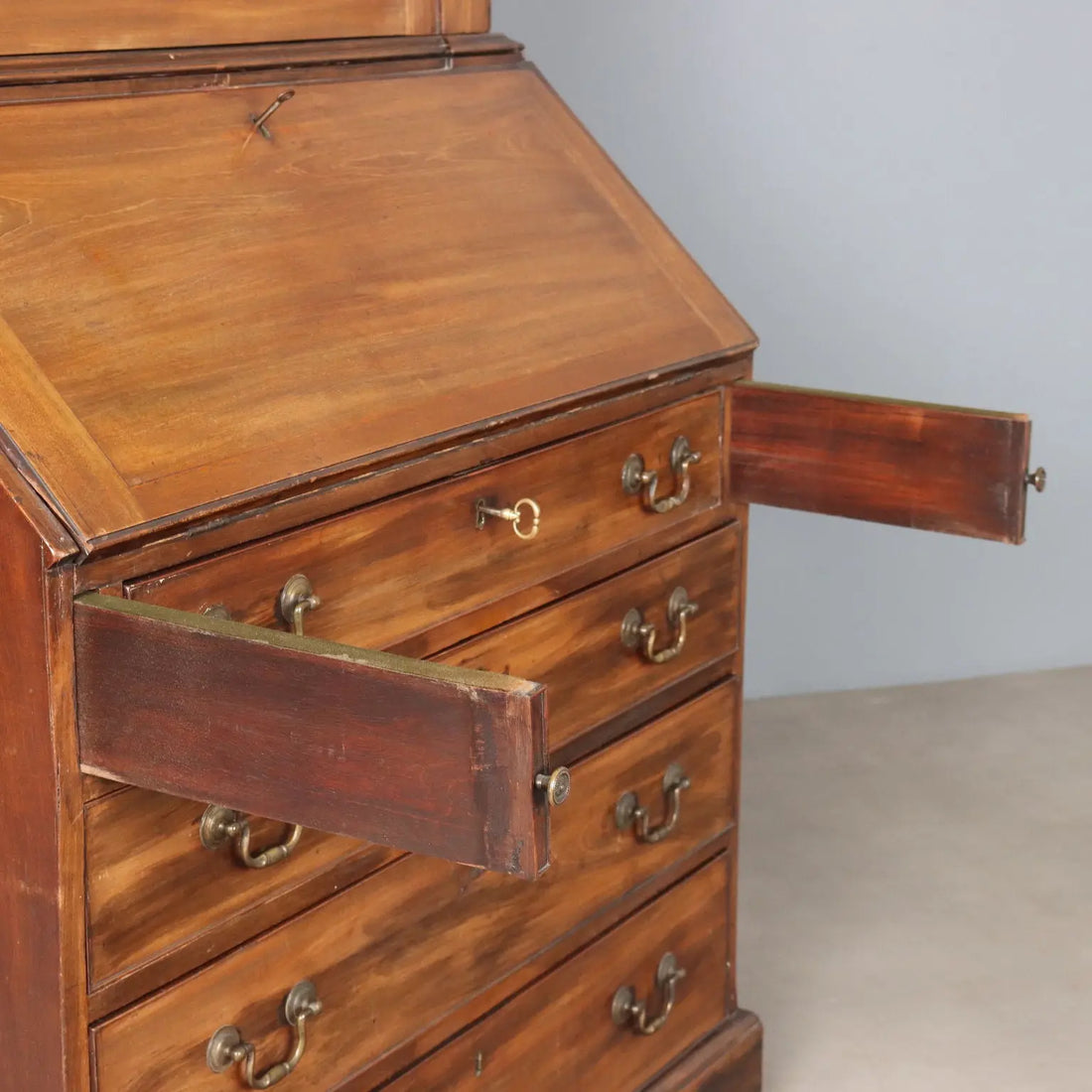 Mahogany Bureau Bookcase - 19th Century