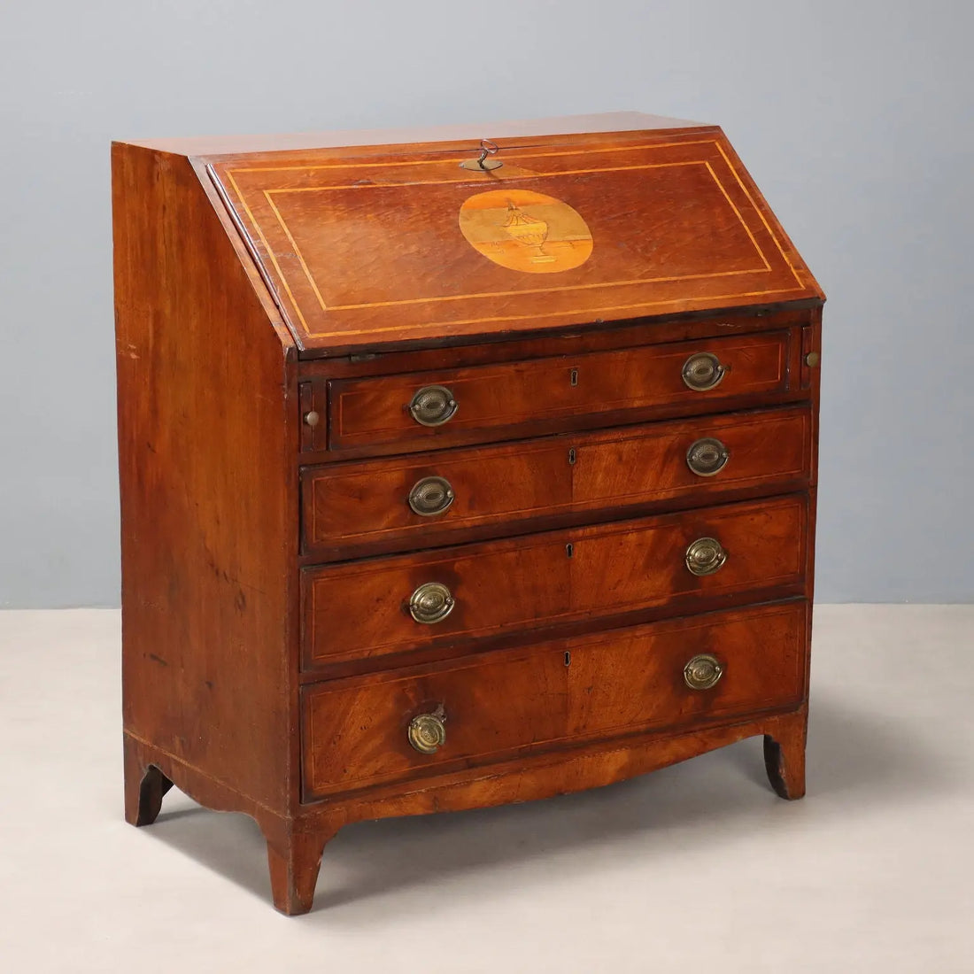 Antique Drop-Leaf Cabinet Maple 4 Drawers United Kingdom '700 - England, Late XVIII Century | Antiques | Drop-Leaf Secretaire & Secretaire