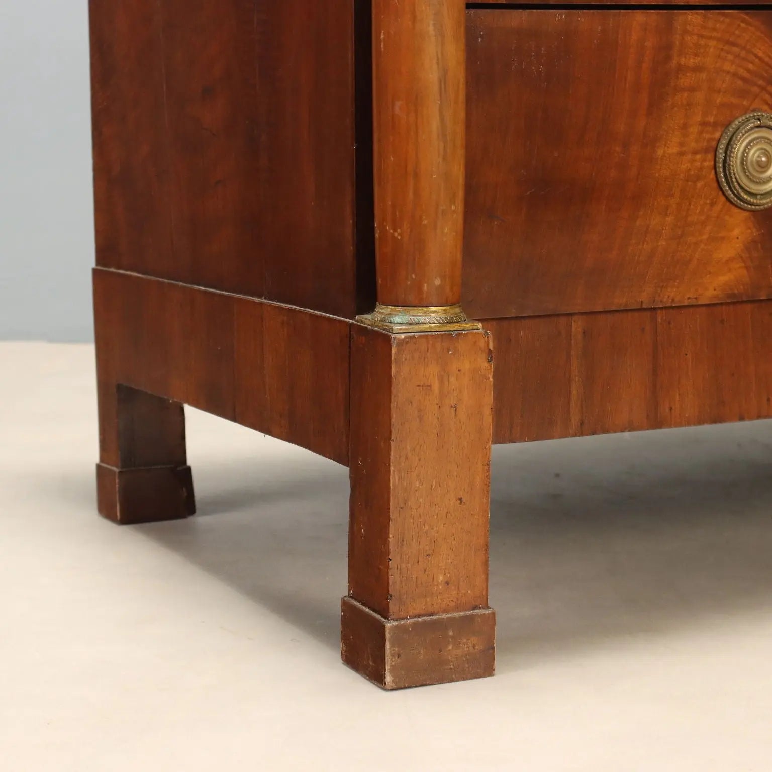 Empire Walnut Bureau with Chiseled Bronzes