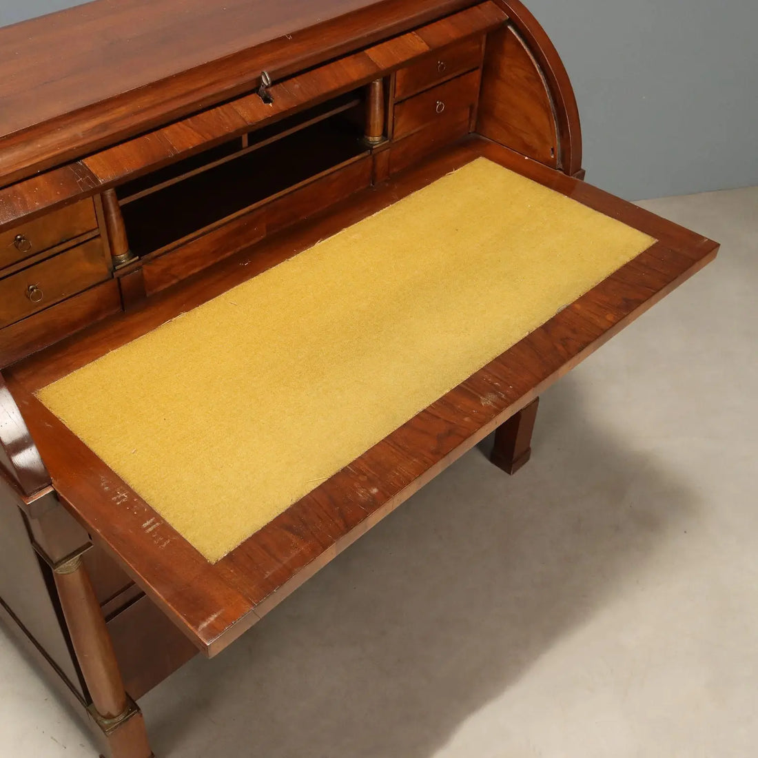 Empire Walnut Bureau with Chiseled Bronzes