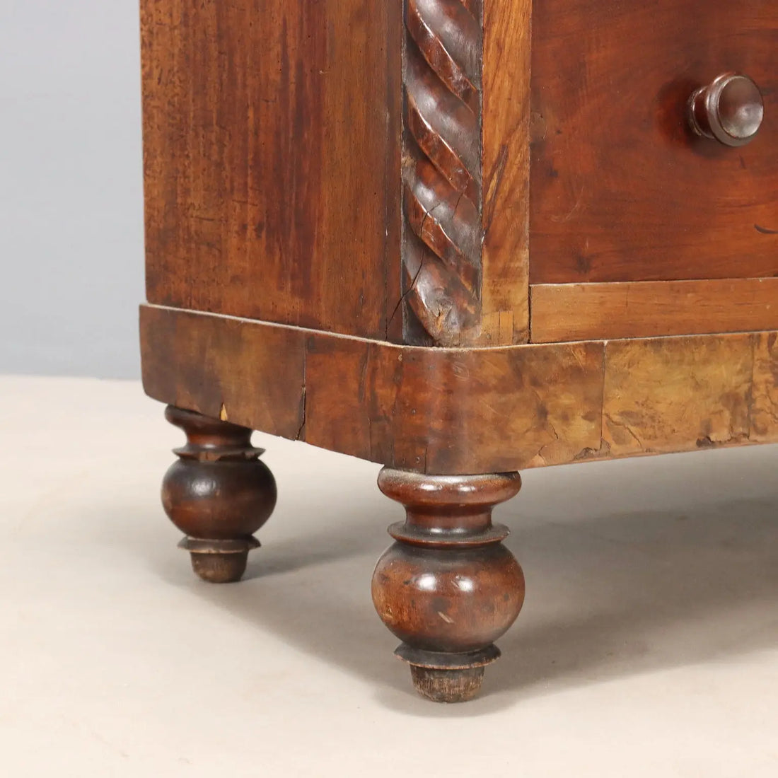 Antique Secrétaire Mahogany Leather Drawer Italy XIX Century - Piedmont, XIX Century | Antiques | Drop-Leaf Secretaire & Secretaire