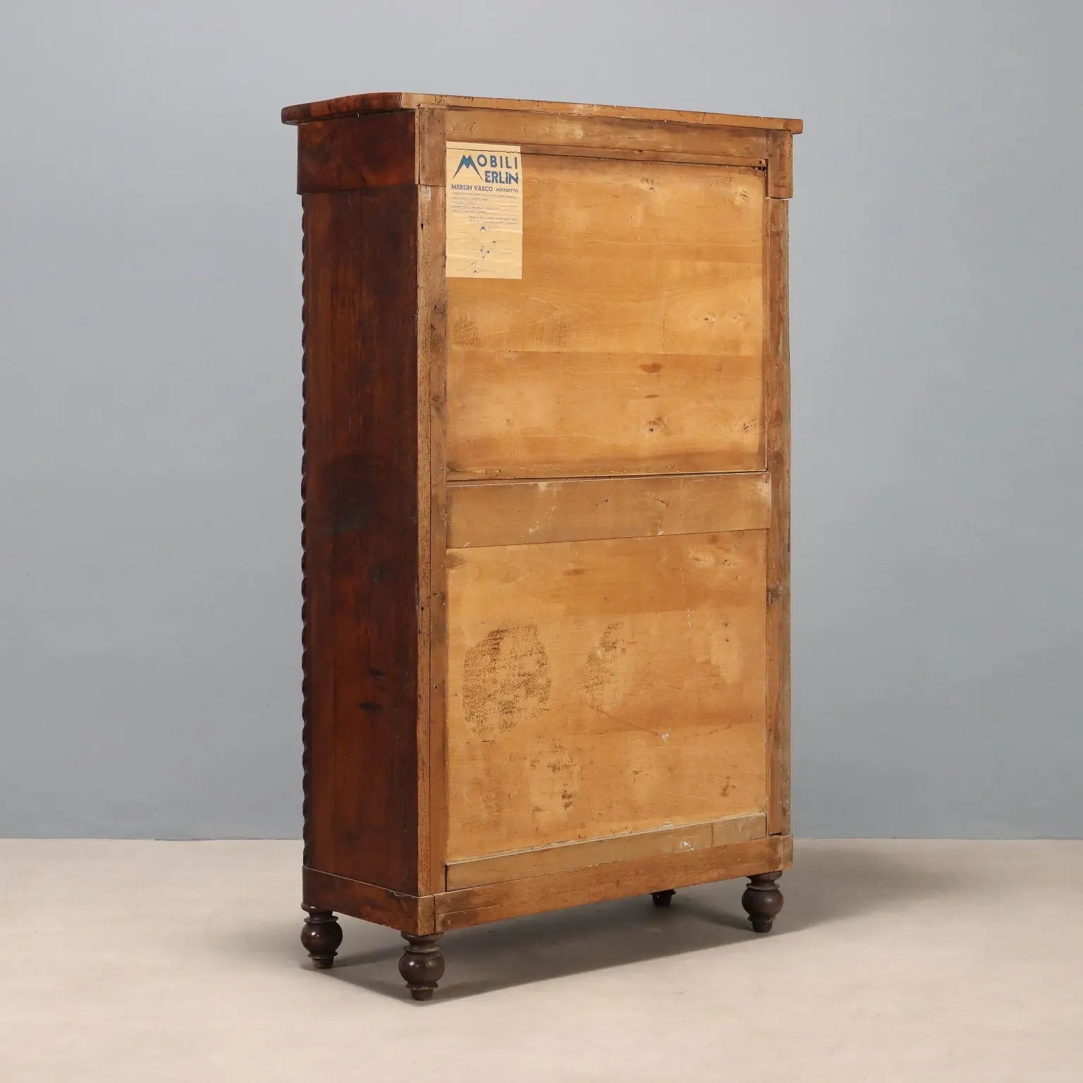Antique Secrétaire Mahogany Leather Drawer Italy XIX Century - Piedmont, XIX Century | Antiques | Drop-Leaf Secretaire & Secretaire