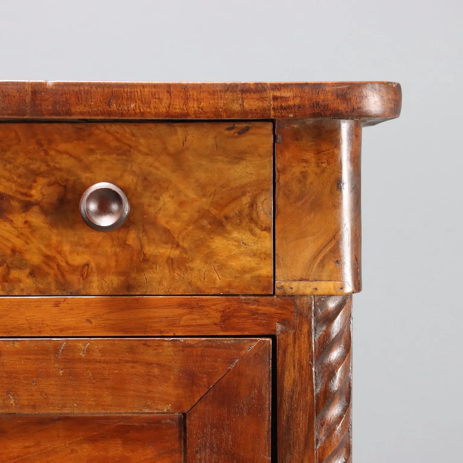 Antique Secrétaire Mahogany Leather Drawer Italy XIX Century - Piedmont, XIX Century | Antiques | Drop-Leaf Secretaire & Secretaire