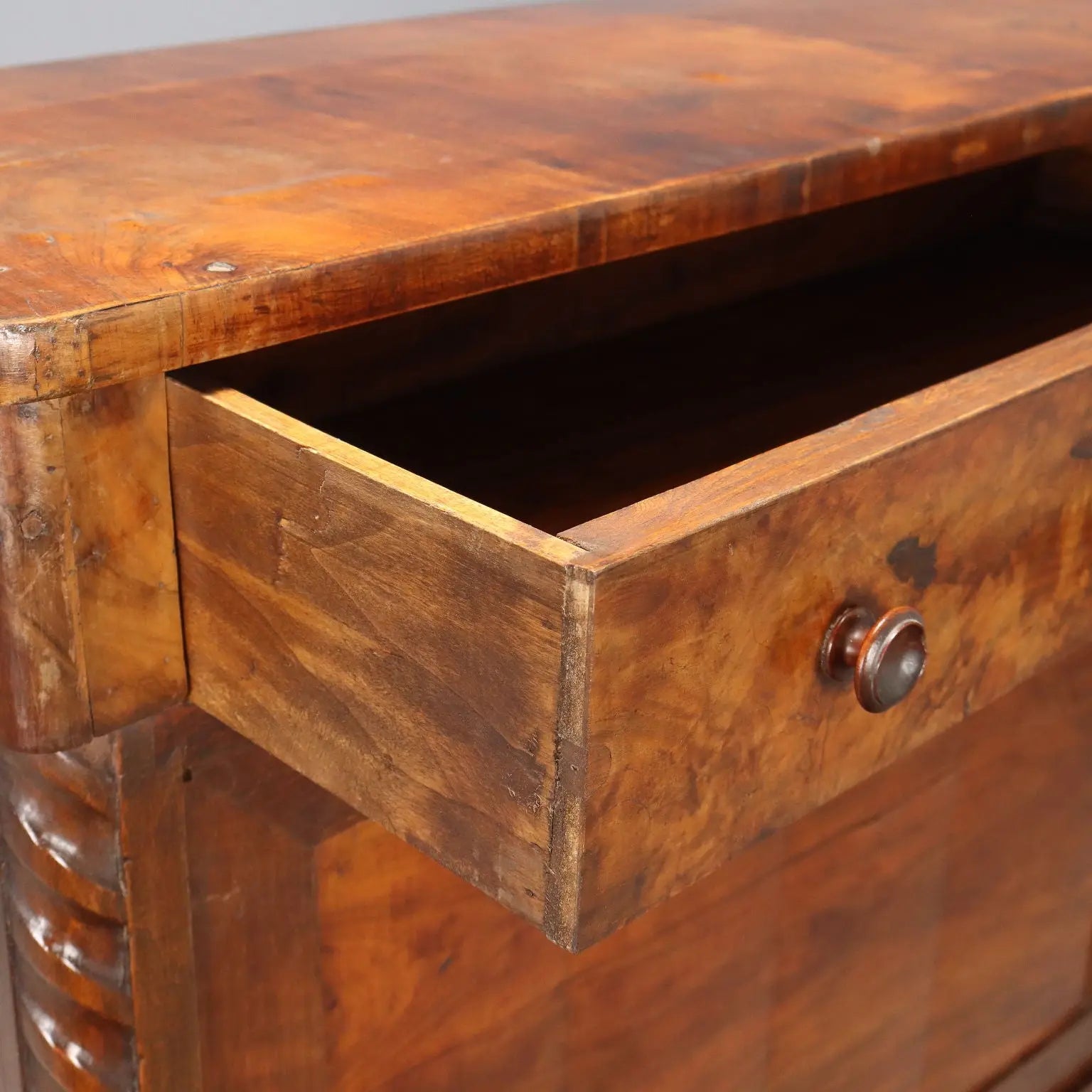 Antique Secrétaire Mahogany Leather Drawer Italy XIX Century - Piedmont, XIX Century | Antiques | Drop-Leaf Secretaire & Secretaire