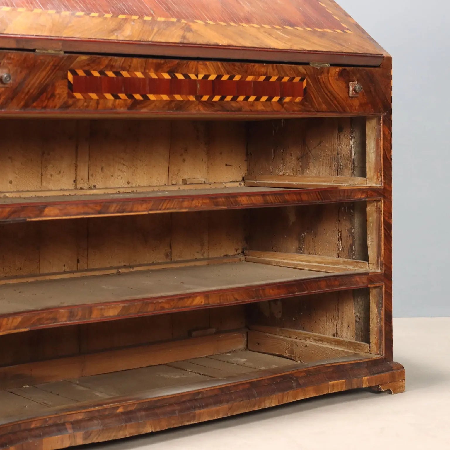 Antique Flap Cabinet Various Wood Essences Italy XVIII Century - Central Italy, Mid XVIII Century | Antiques | Drop-Leaf Secretaire & Secretaire