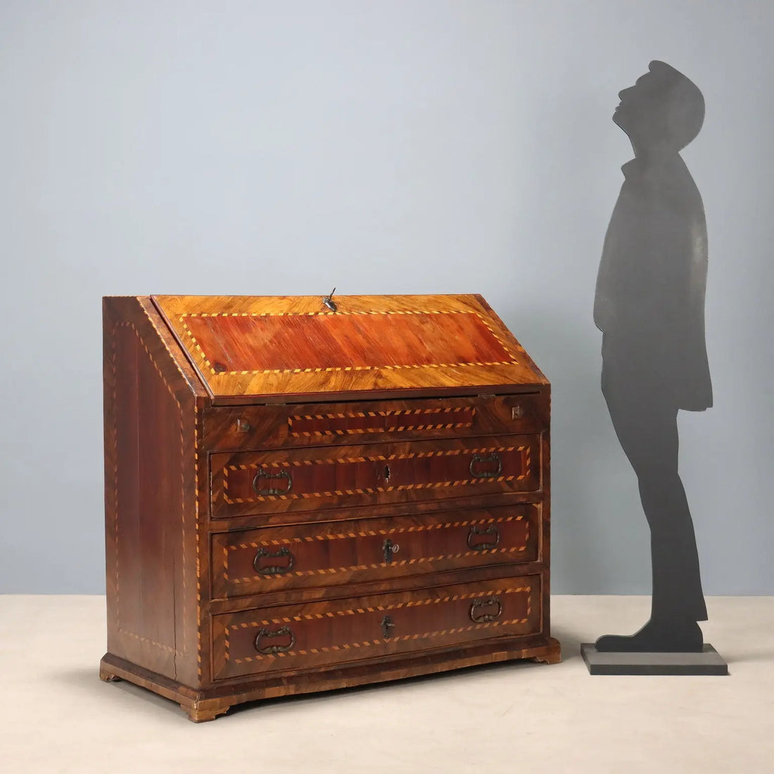 Antique Flap Cabinet Various Wood Essences Italy XVIII Century - Central Italy, Mid XVIII Century | Antiques | Drop-Leaf Secretaire & Secretaire