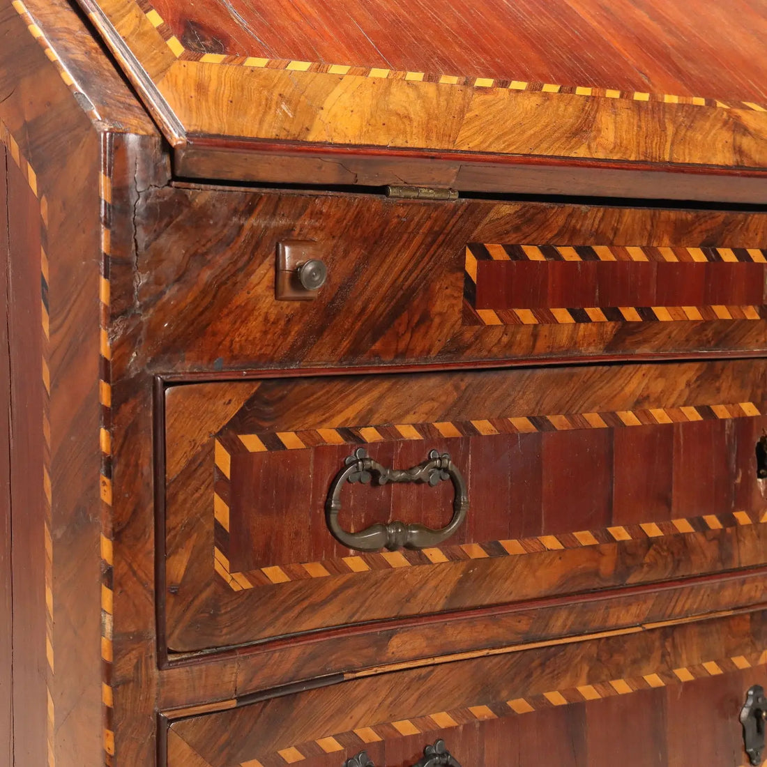 Antique Flap Cabinet Various Wood Essences Italy XVIII Century - Central Italy, Mid XVIII Century | Antiques | Drop-Leaf Secretaire & Secretaire