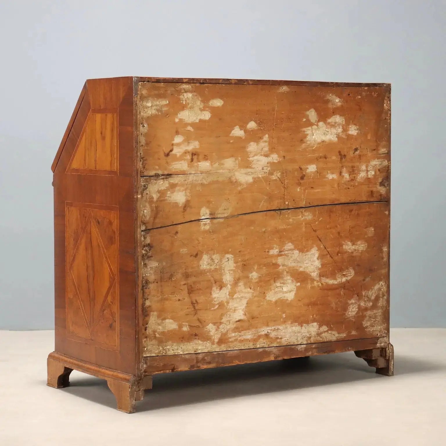 Antique Flap Cabinet Olive Maple Drawers Italy XVIII Century - Central Italy, XVIII Century | Antiques | Drop-Leaf Secretaire & Secretaire