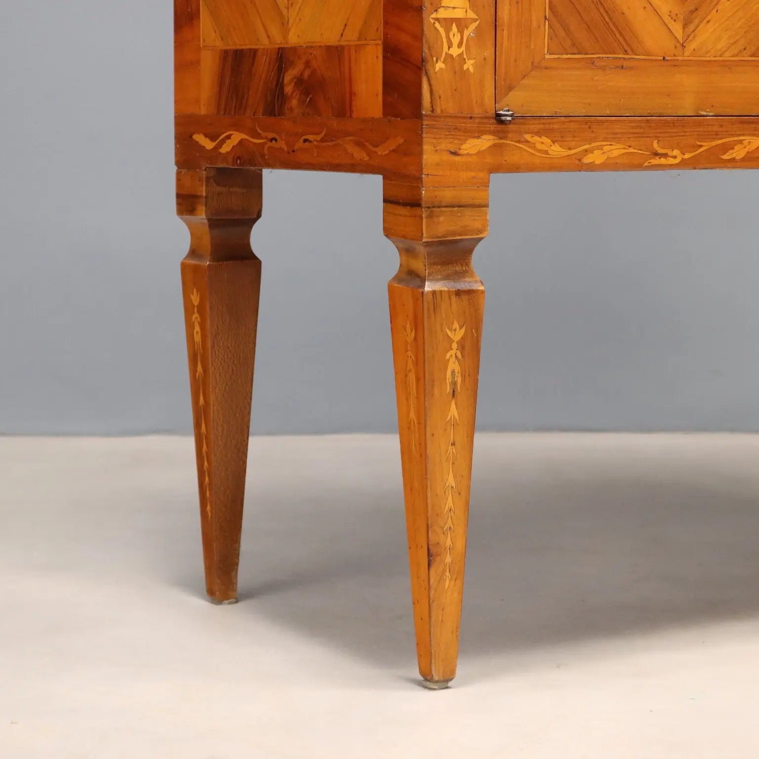 Antique Secrétaire Empire Style Walnut Maple Inlays XX Century