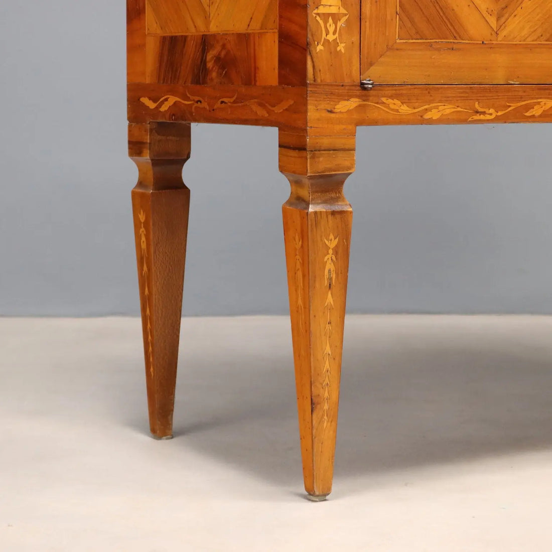 Antique Secrétaire Empire Style Walnut Maple Inlays XX Century