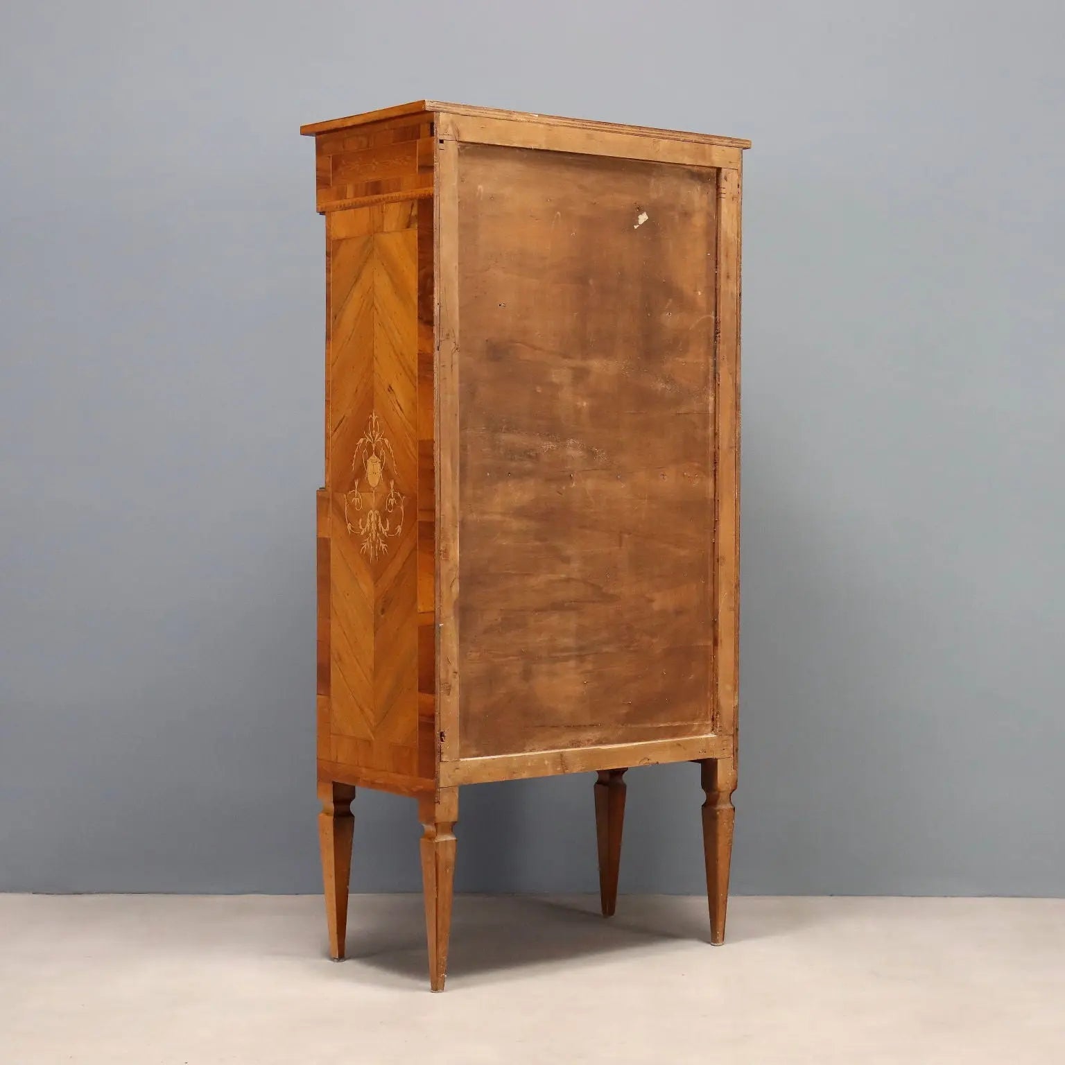 Antique Secrétaire Empire Style Walnut Maple Inlays XX Century