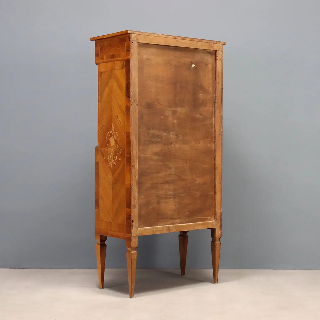 Antique Secrétaire Empire Style Walnut Maple Inlays XX Century