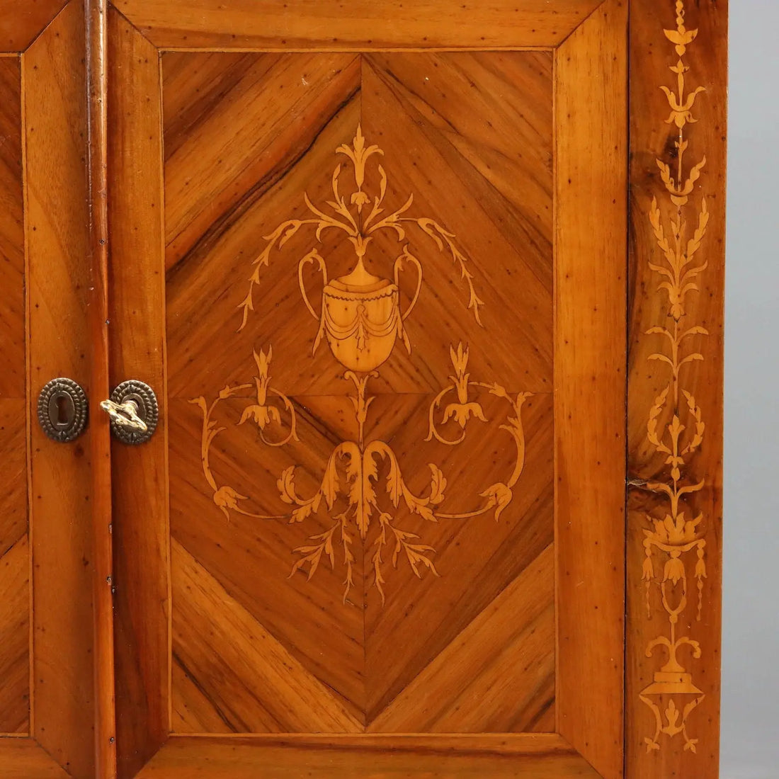 Antique Secrétaire Empire Style Walnut Maple Inlays XX Century