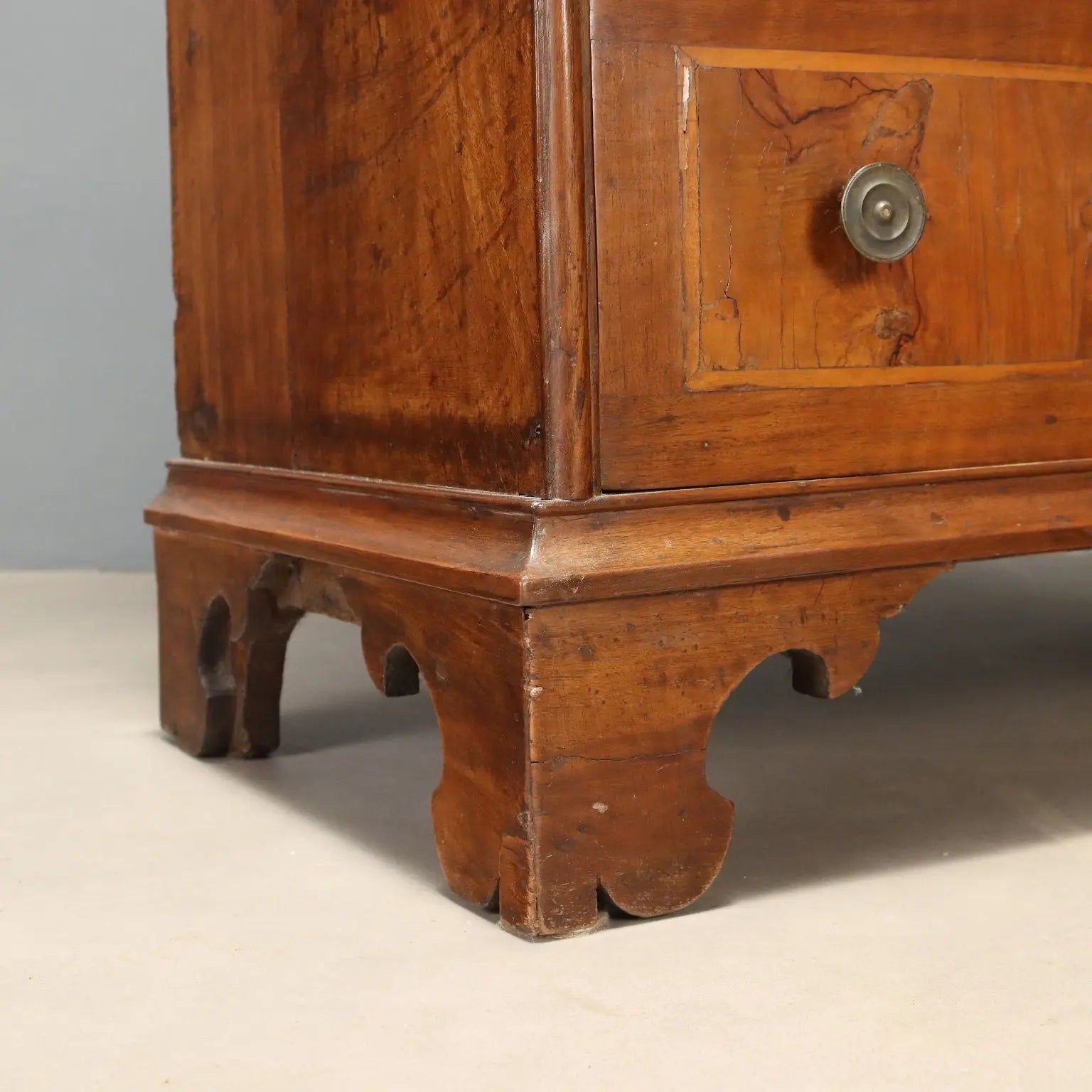 Walnut and Burl Walnut Trumeau - Italy 18th Century