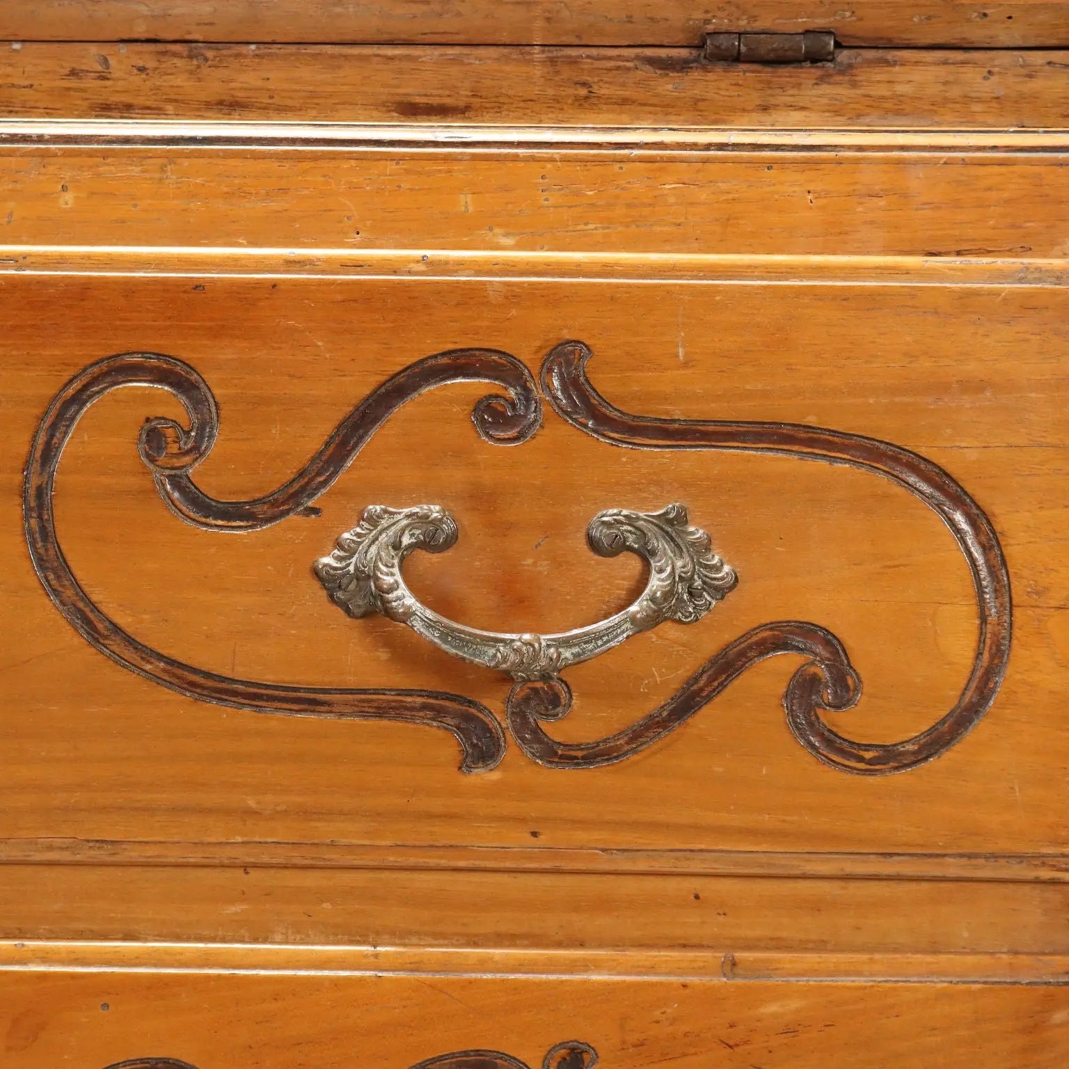 Walnut Bureau with 18th-Century Piedmontese Carvings
