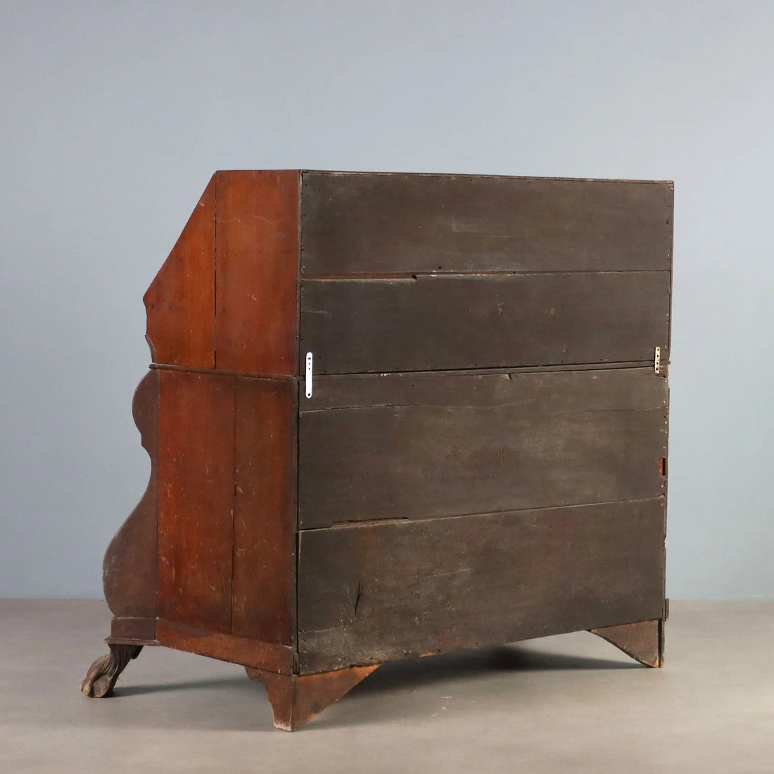 Antique Flap Cabinet Oak with Decorations Bronze Netherlands XIX Century