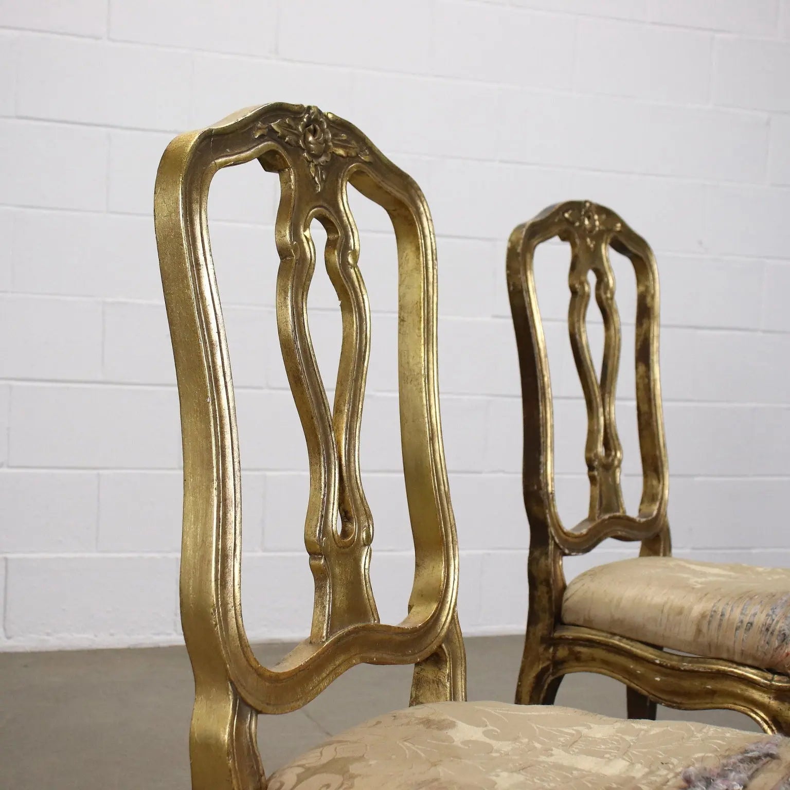 Pair of Chairs Padded Gilded Wood Italy XX Century | Antiques | Seating