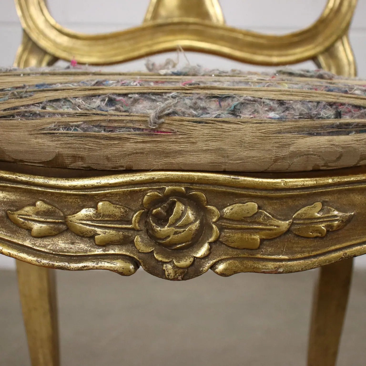 Pair of Chairs Padded Gilded Wood Italy XX Century | Antiques | Seating
