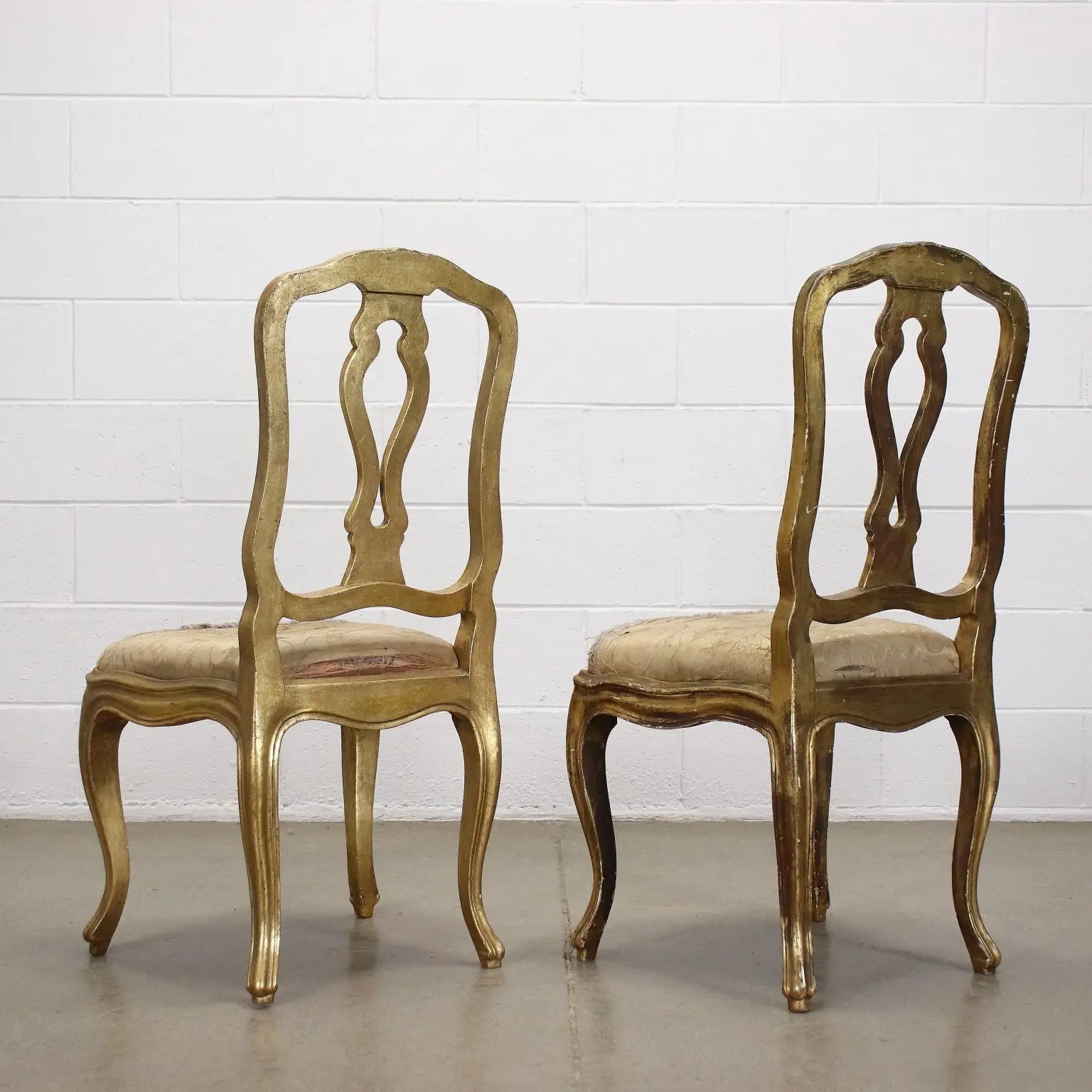 Pair of Chairs Padded Gilded Wood Italy XX Century | Antiques | Seating