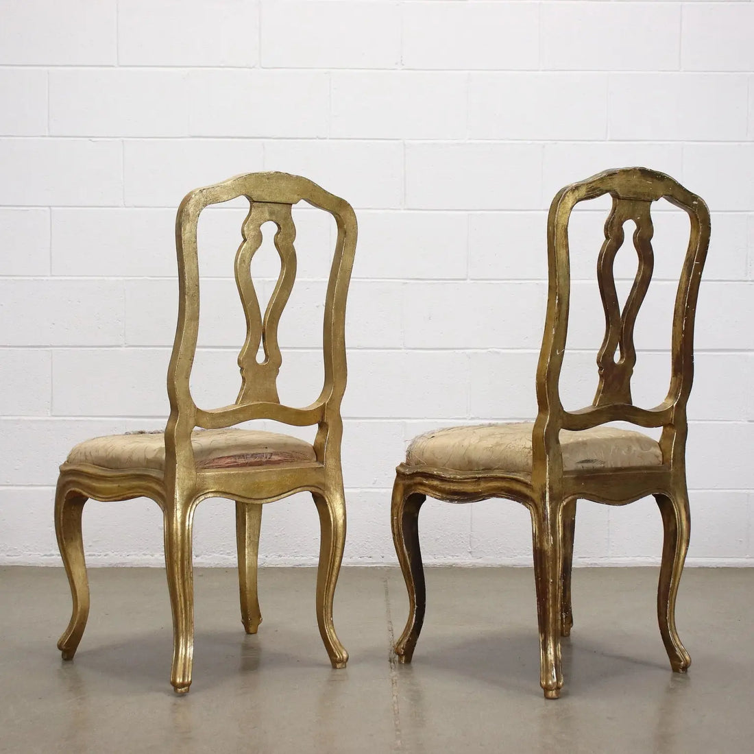 Pair of Chairs Padded Gilded Wood Italy XX Century | Antiques | Seating