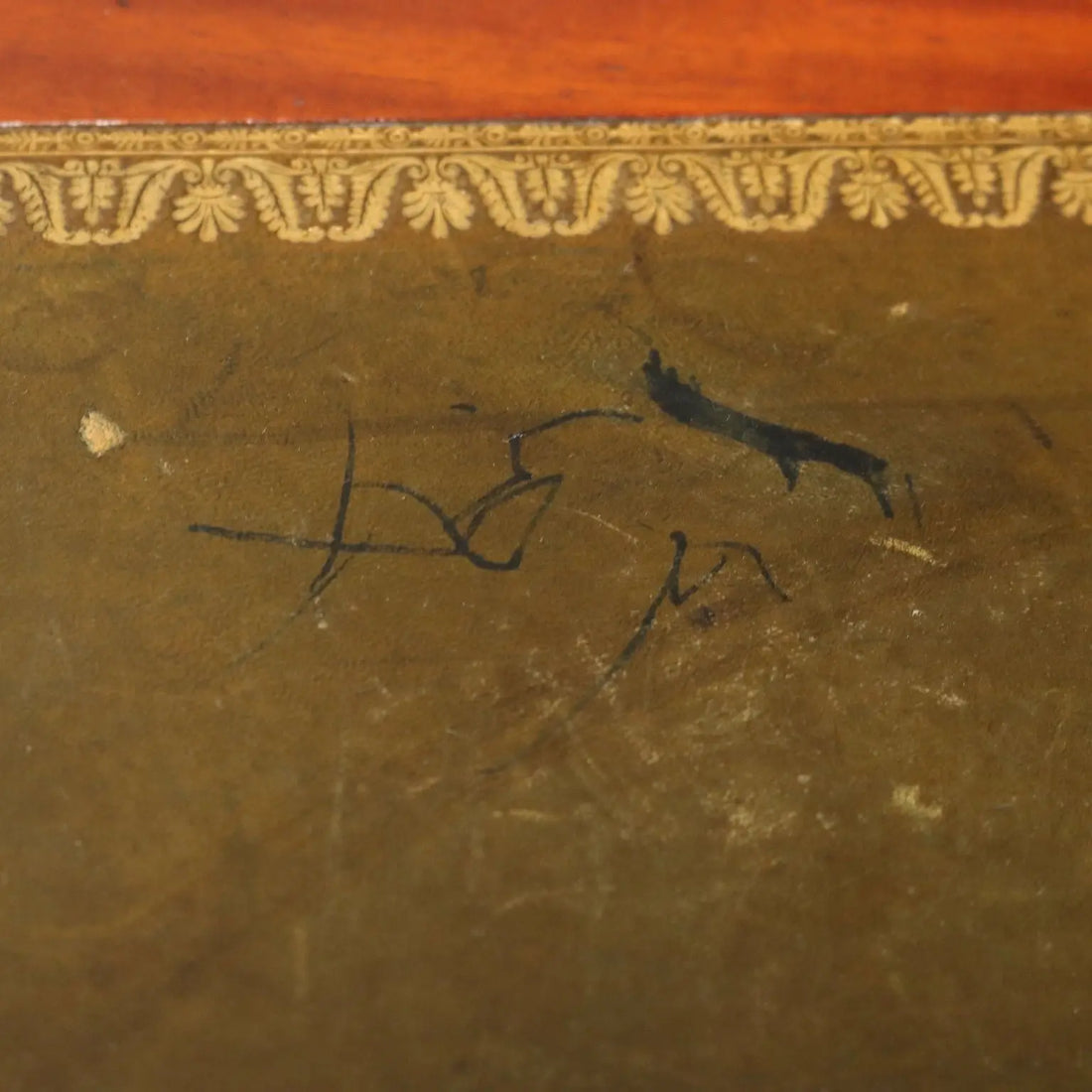 Antique Writing Desk Bureau Plat Empire Italy '900 Mahogany Veneered - Italy, XX Century | Antiques | Desks & Writing Desks