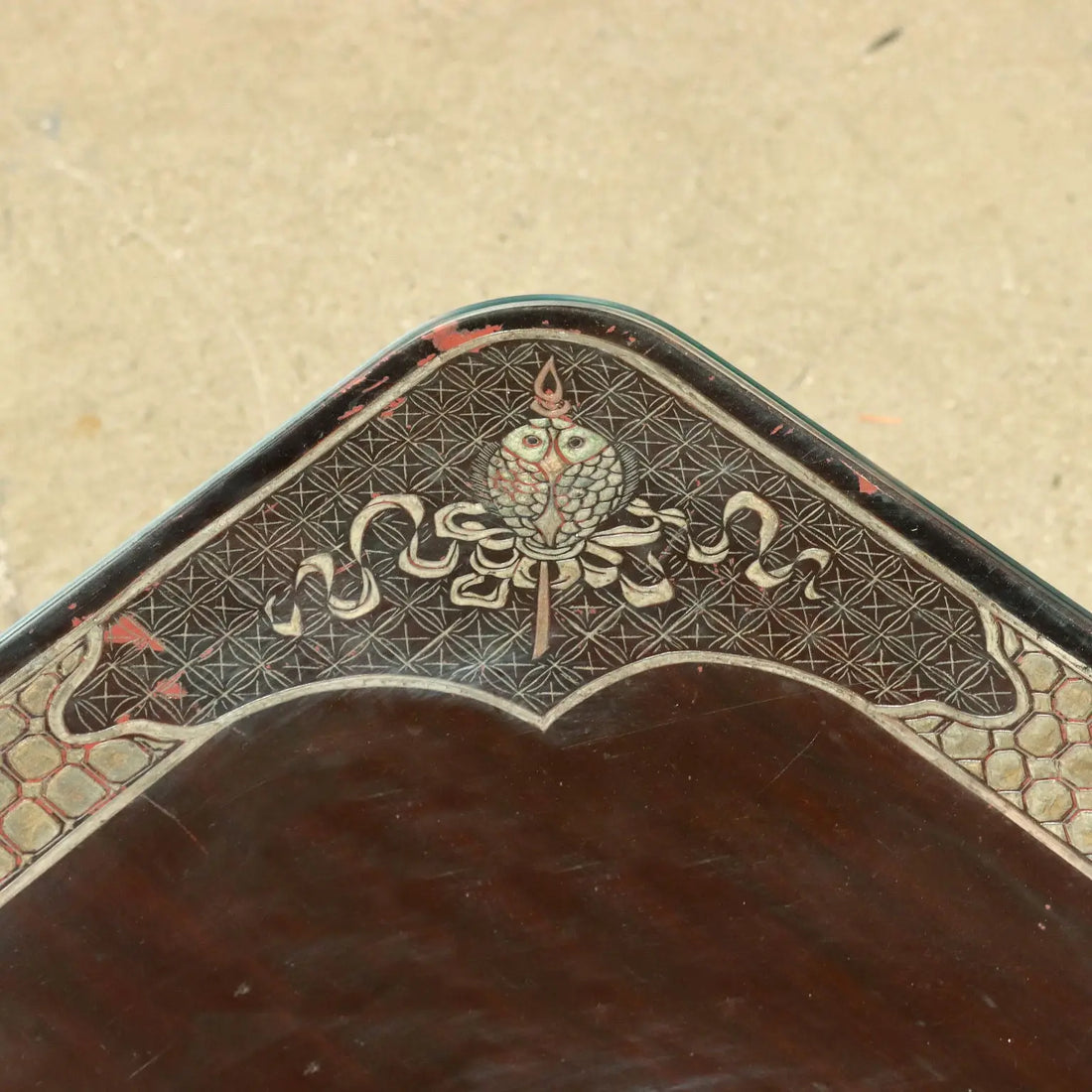 Ancient Coffee Table Chinese Style Engraved and Lacquered Exotic Wood - China, XX Century | Antiques | Side & Coffee Tables